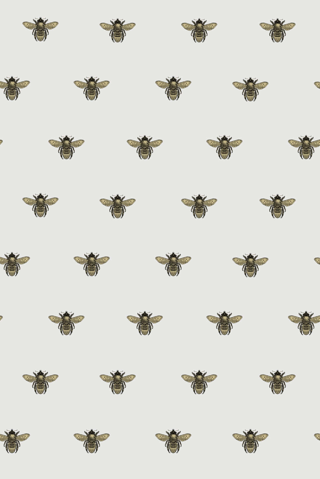 vintage-style bees, sepia tones, pale gray background, HD Phone Wallpaper