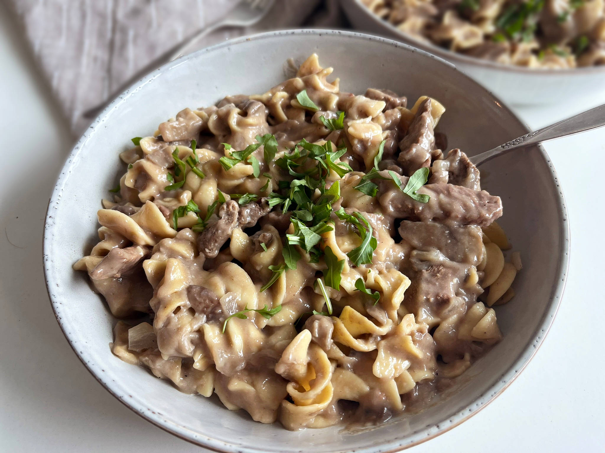 Beef Stroganoff, pasta, egg noodles, Full HD Desktop Wallpaper