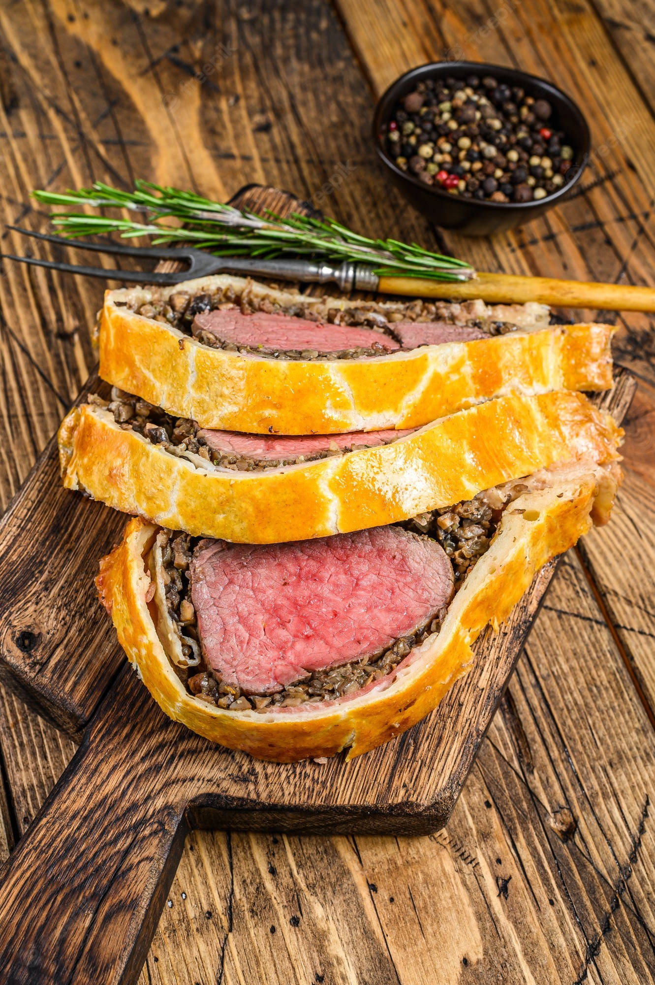 Beef Wellington, golden pastry, rosemary, Full HD Phone Wallpaper