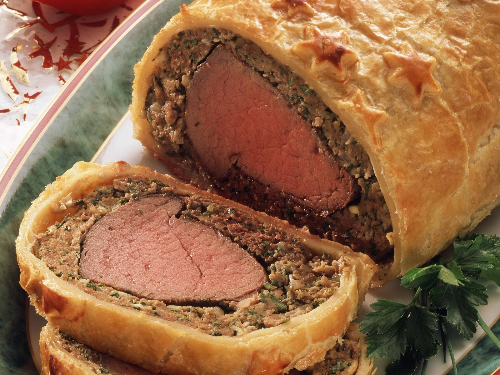 Beef Wellington, star design, golden-brown, HD Desktop Wallpaper