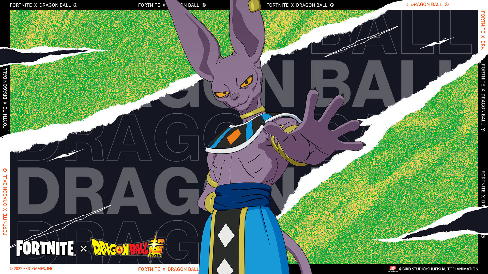 Beerus, purple rabbit-like anime character, yellow eyes, Full HD Desktop Wallpaper