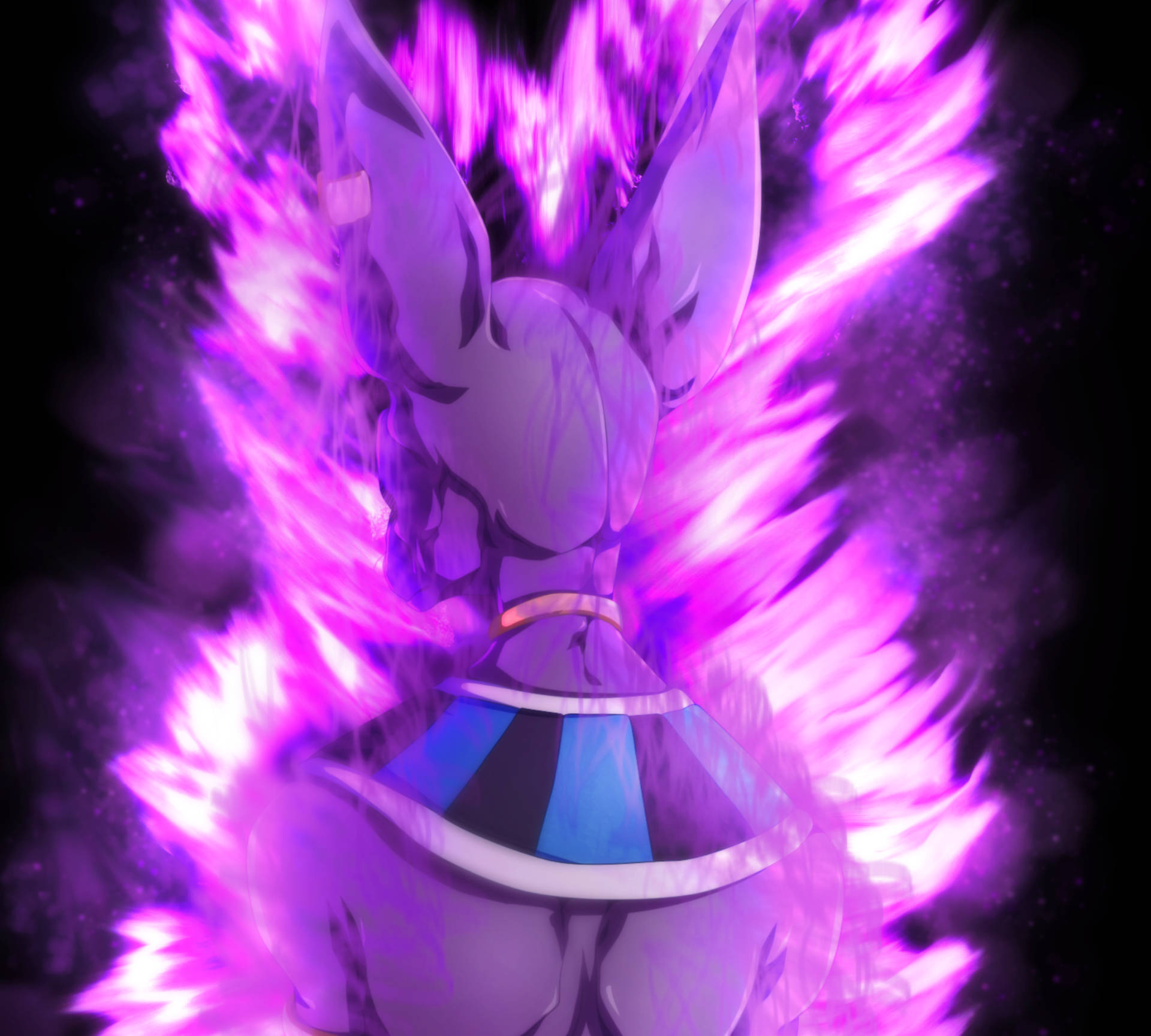Beerus, fox ears, blue skirt, Full HD Desktop Wallpaper