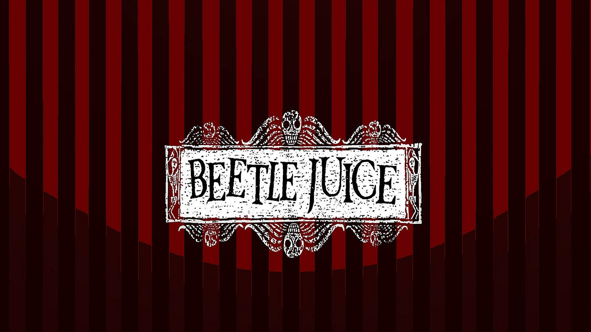 Beetlejuice, logo, red, Full HD Desktop Wallpaper