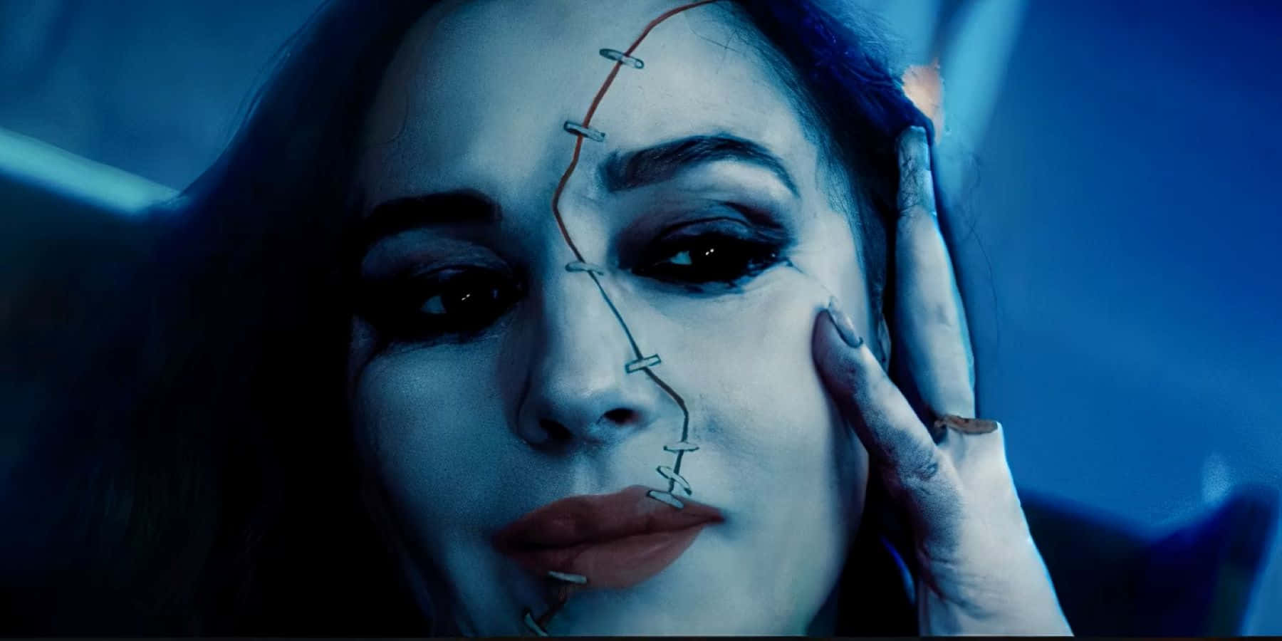 Beetlejuice 2, stitched face, dark makeup, HD Desktop Wallpaper