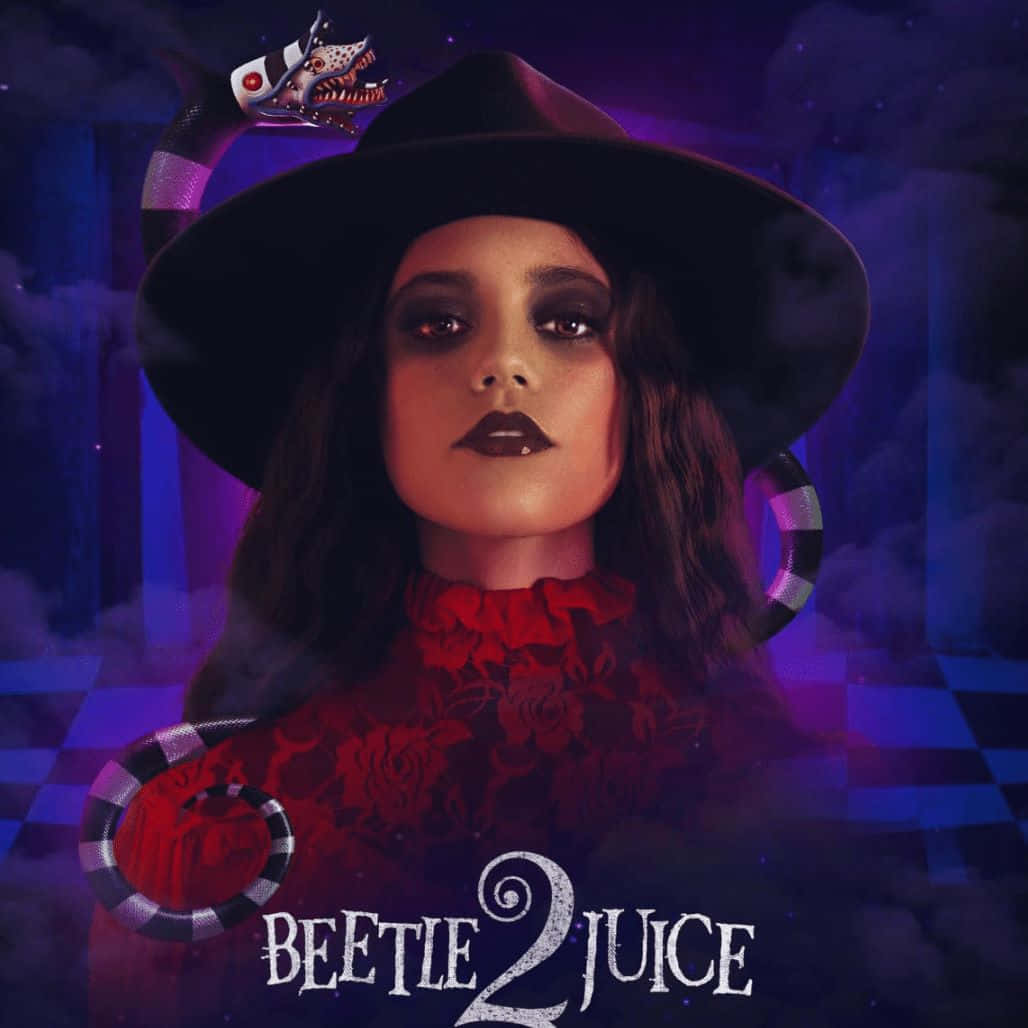 Beetlejuice 2, black witch hat, snake-headed cane, SD Desktop Wallpaper
