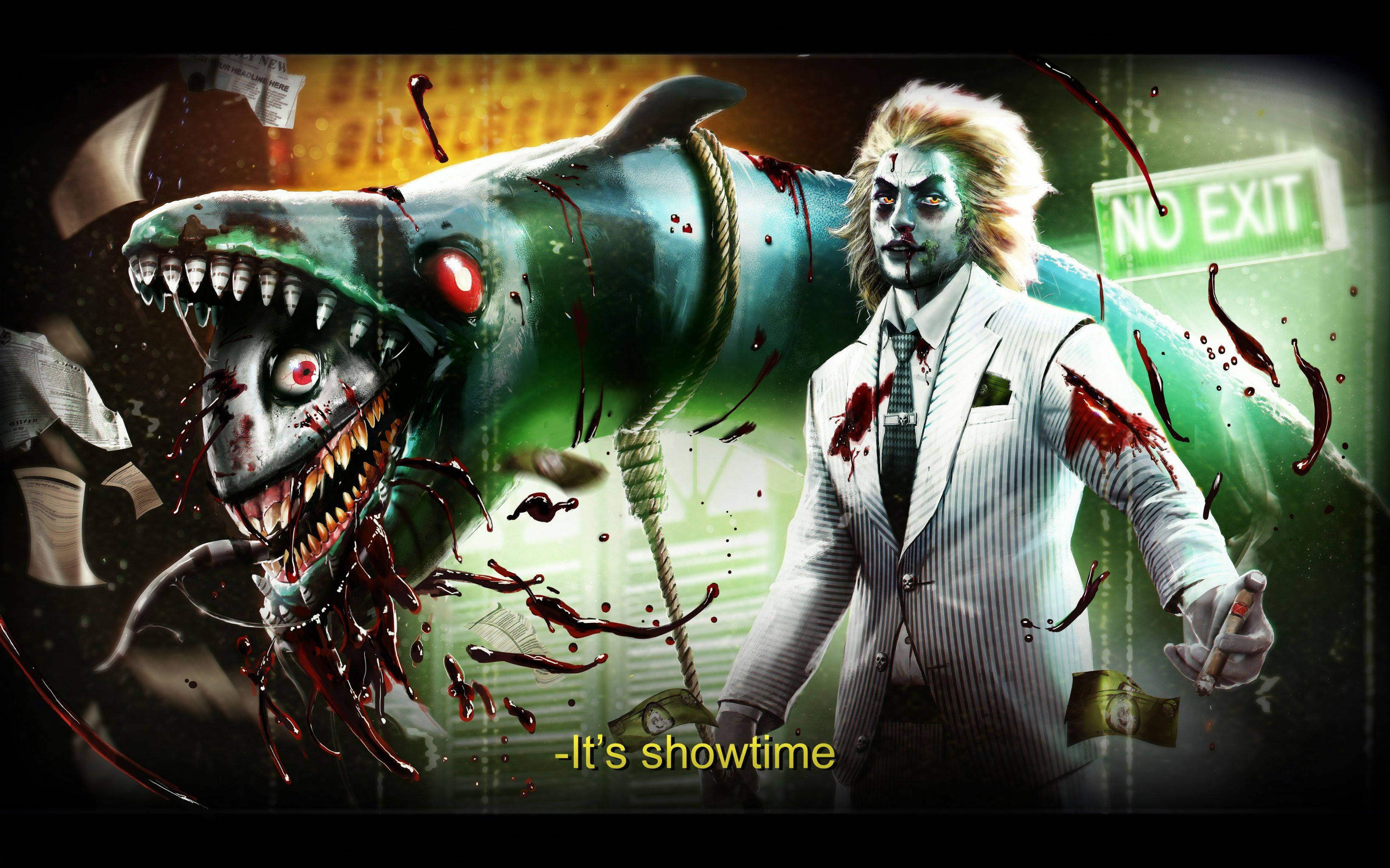Beetlejuice, white suit, bloodstained suit, 2K Desktop Wallpaper