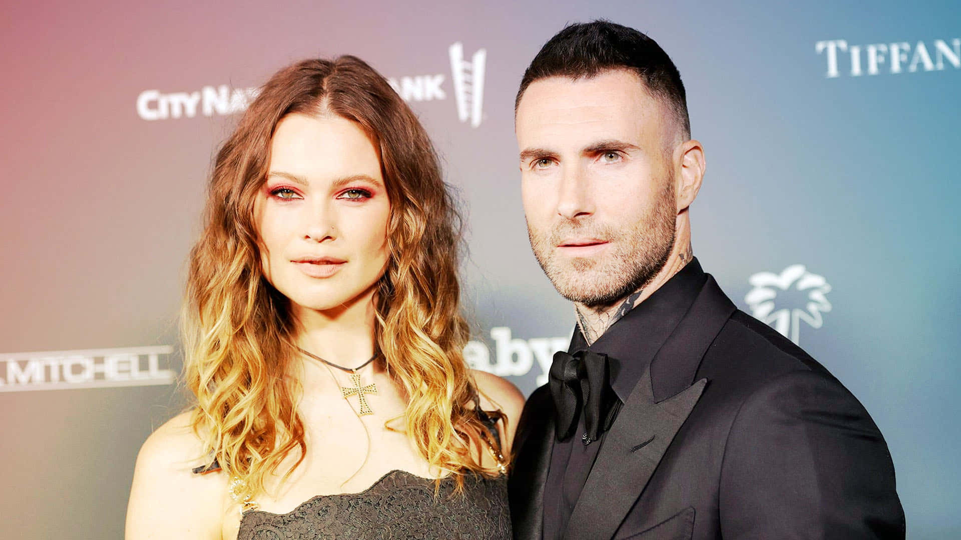 Behati Prinsloo, red carpet event, branded backdrops, Full HD Desktop Wallpaper