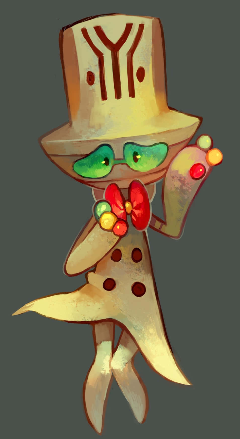 Beheeyem, red bow tie, top hat, HD Phone Wallpaper
