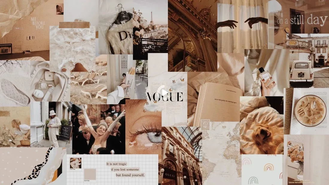 Beige Aesthetic Collage