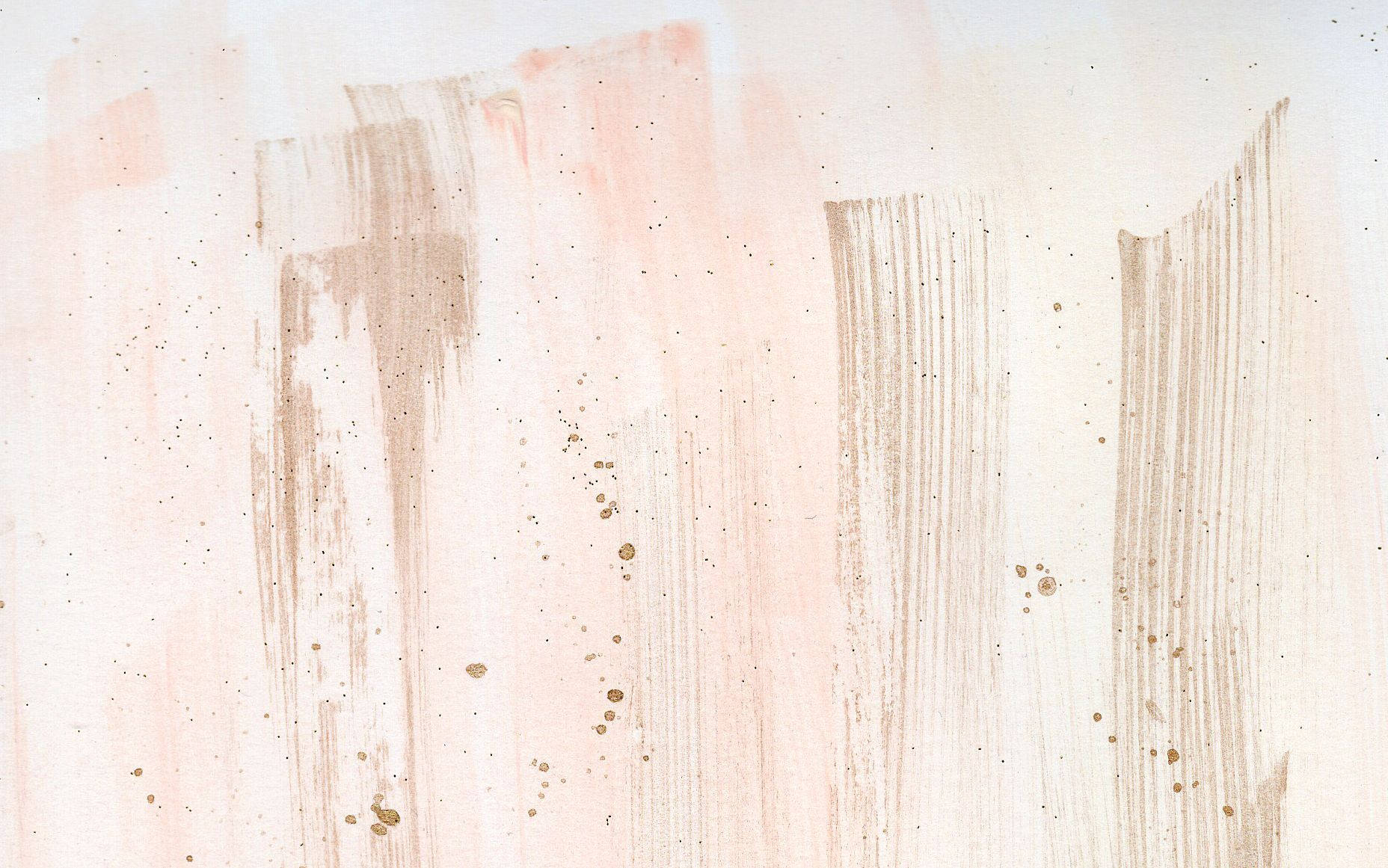 blush pink beige, gold, abstract brushstrokes, HD Desktop Wallpaper