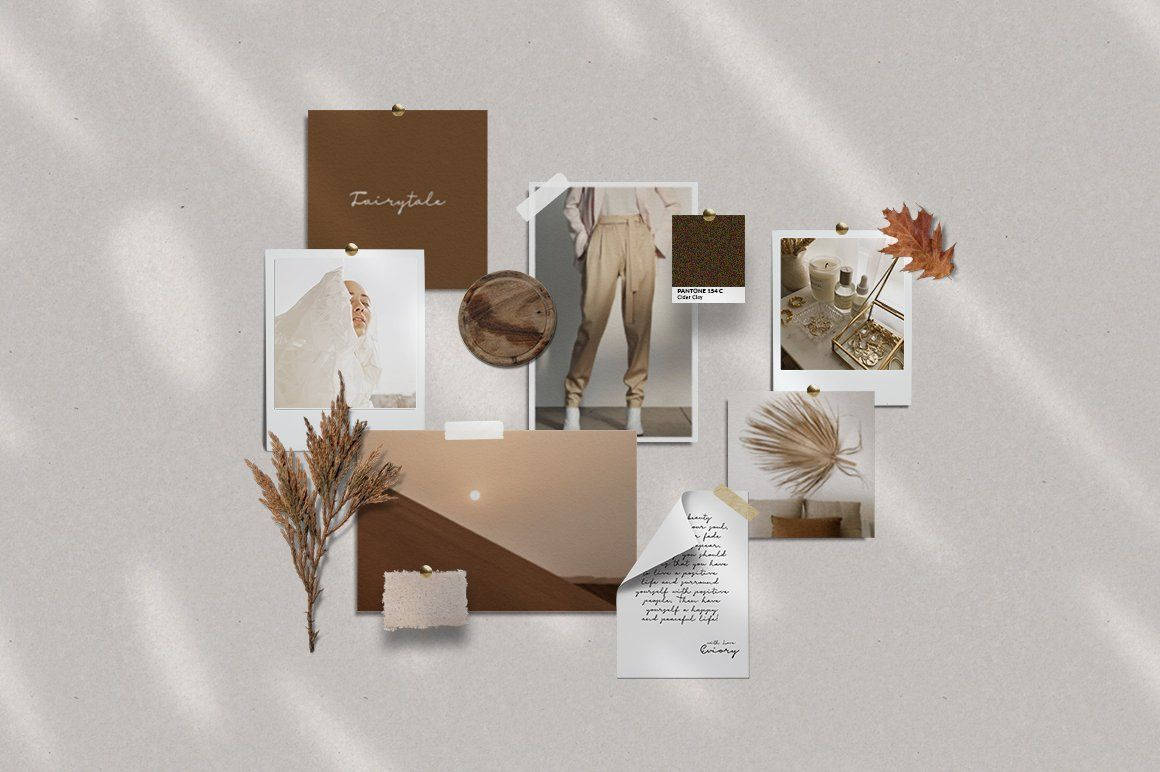 dried leaves, clothes, beige aesthetic, SD Desktop Wallpaper