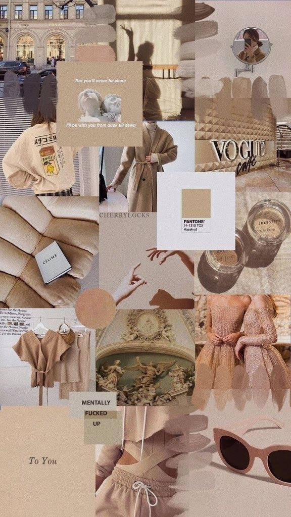 beige, fashion items, quotes, SD Phone Wallpaper
