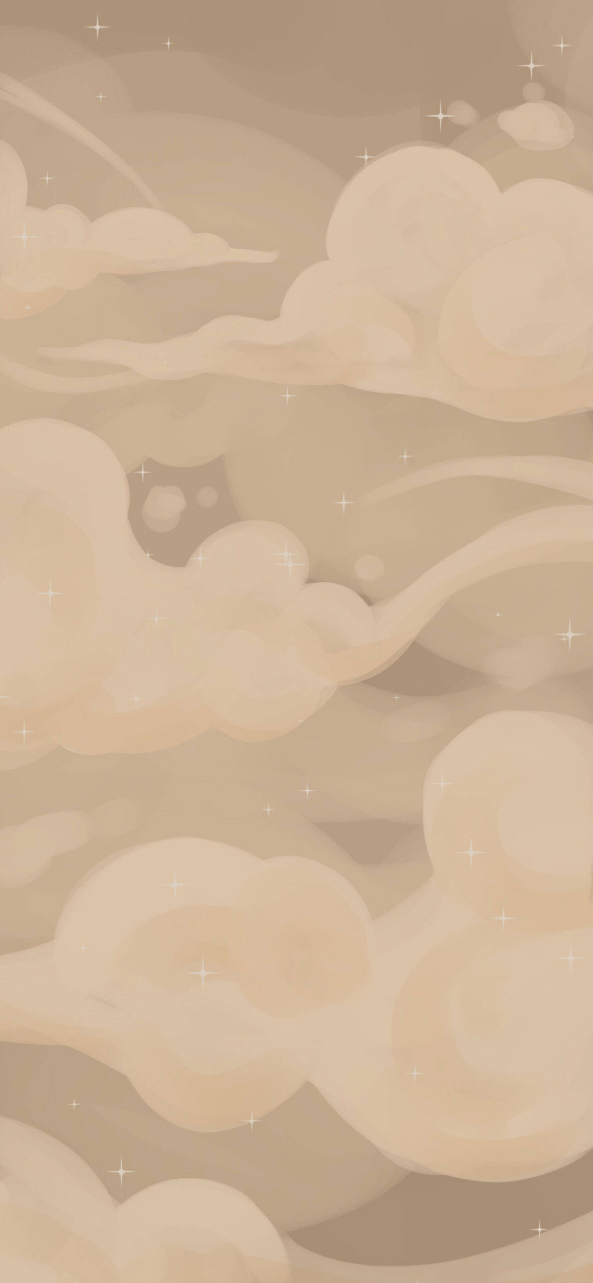 smokey beige, beige clouds, starry sky, 2K Phone Wallpaper