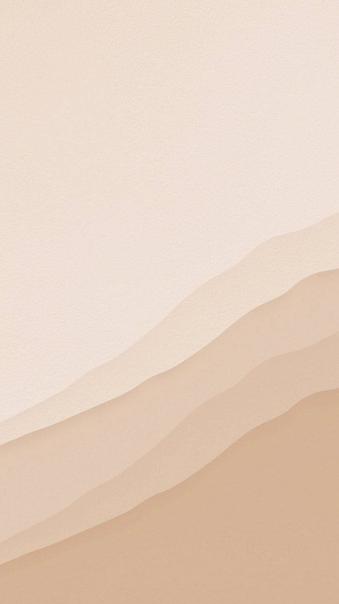 beige ephemera, soft beige waves, minimalist gradient background, SD Phone Wallpaper