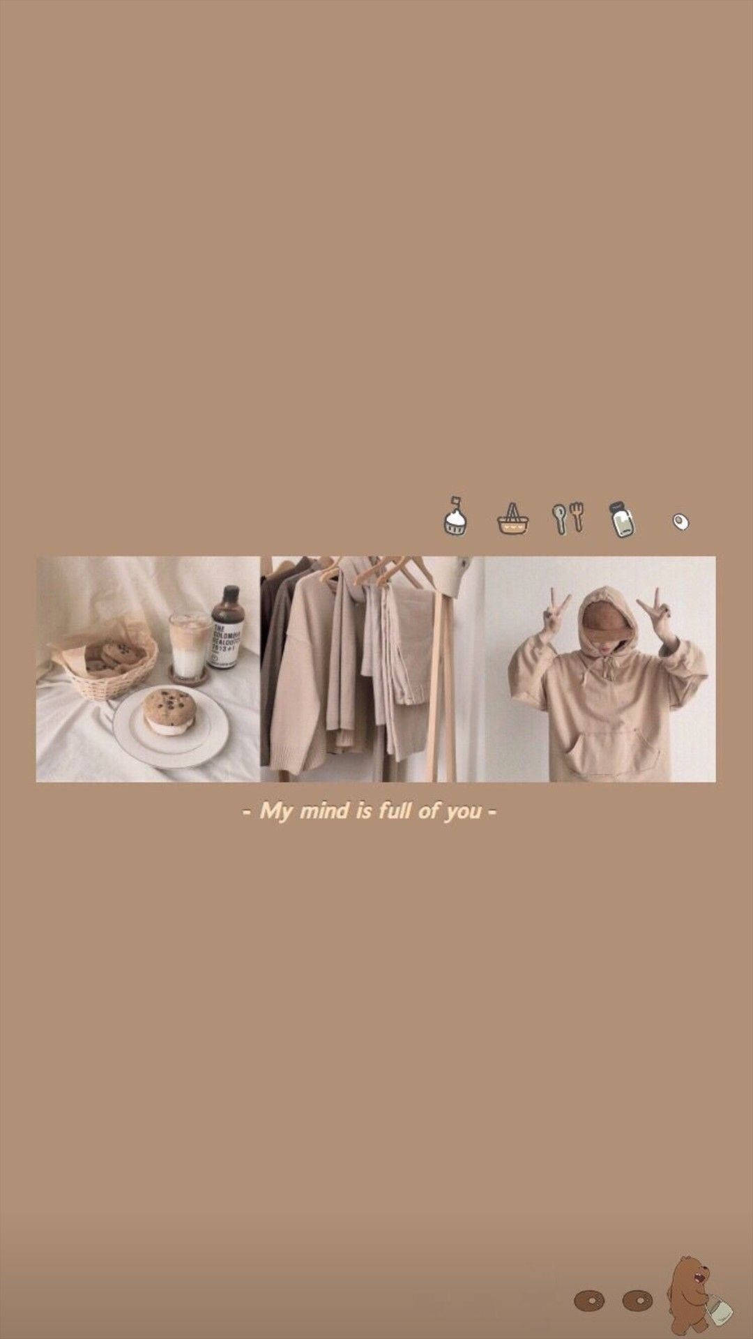 Beige Aesthetic Phone, soft beige, pastel clothing, Full HD Phone Wallpaper