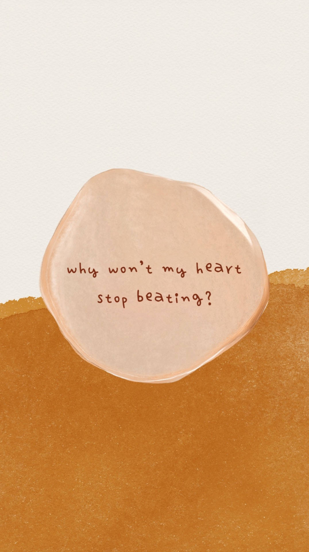 Beige Brown Aesthetic, peach stone, warm terracotta watercolor wash, Full HD Phone Wallpaper