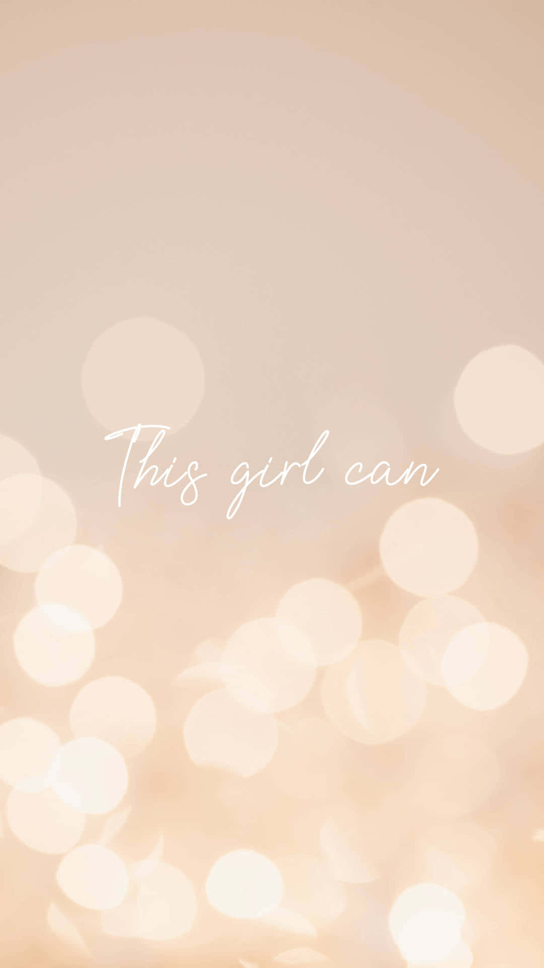 beige inspired motivational backdrop, soft peach background, glowing bokeh lights, Full HD Phone Wallpaper