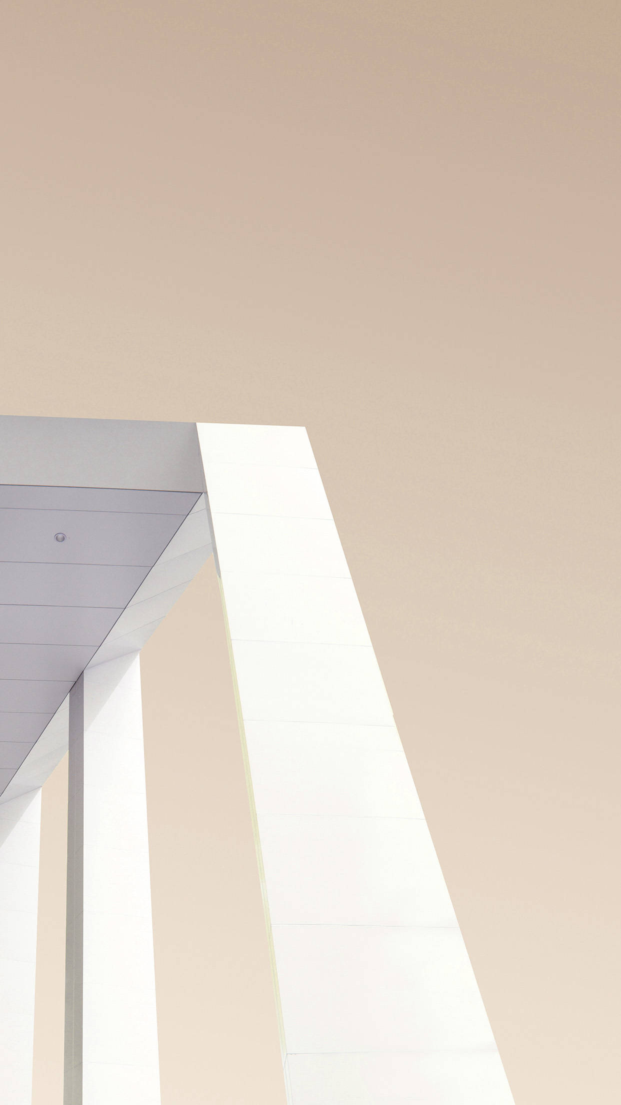 beige iPhone, white building, soft peach sky, Full HD Phone Wallpaper