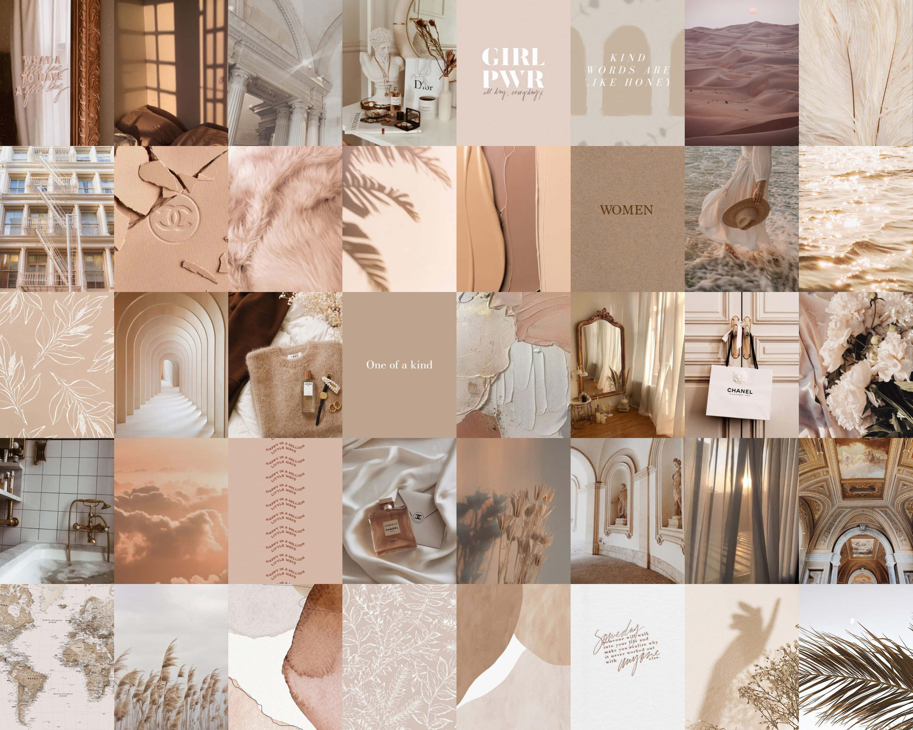 Beige Tan Aesthetic, luxury interiors, fashion, 2K Desktop Wallpaper