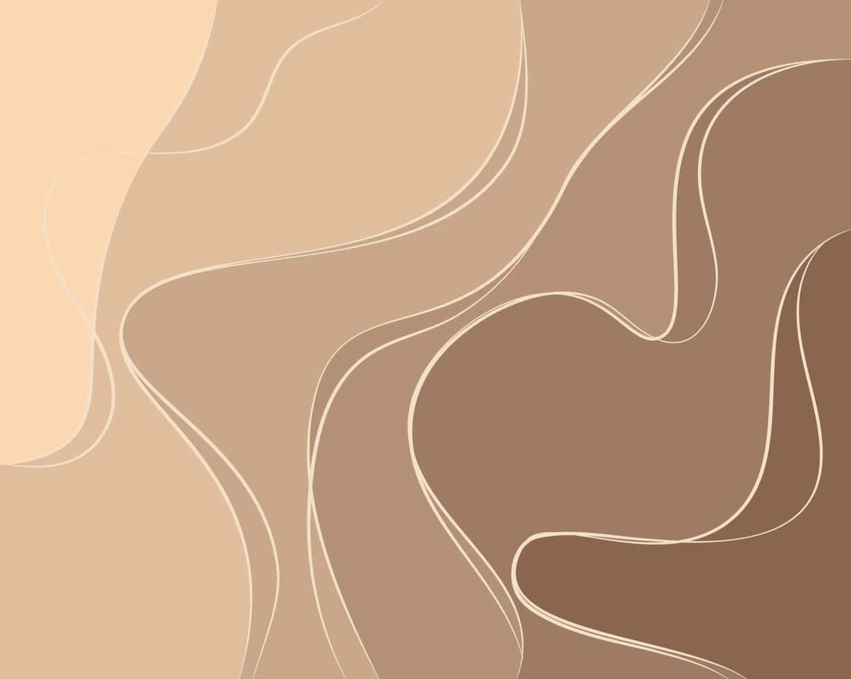 Beige Tan Abstract Waves, soft beige, brown, SD Desktop Wallpaper