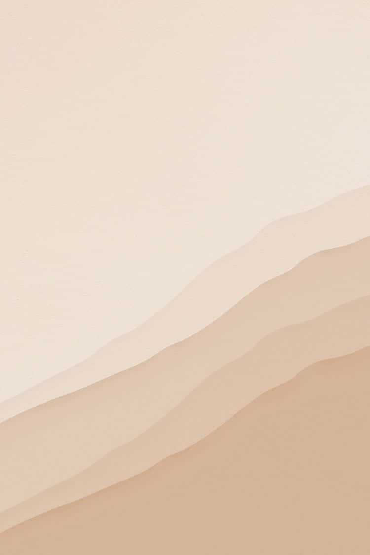 Beige Tan Waves Aesthetic, beige waves, minimalist abstract background, SD Phone Wallpaper