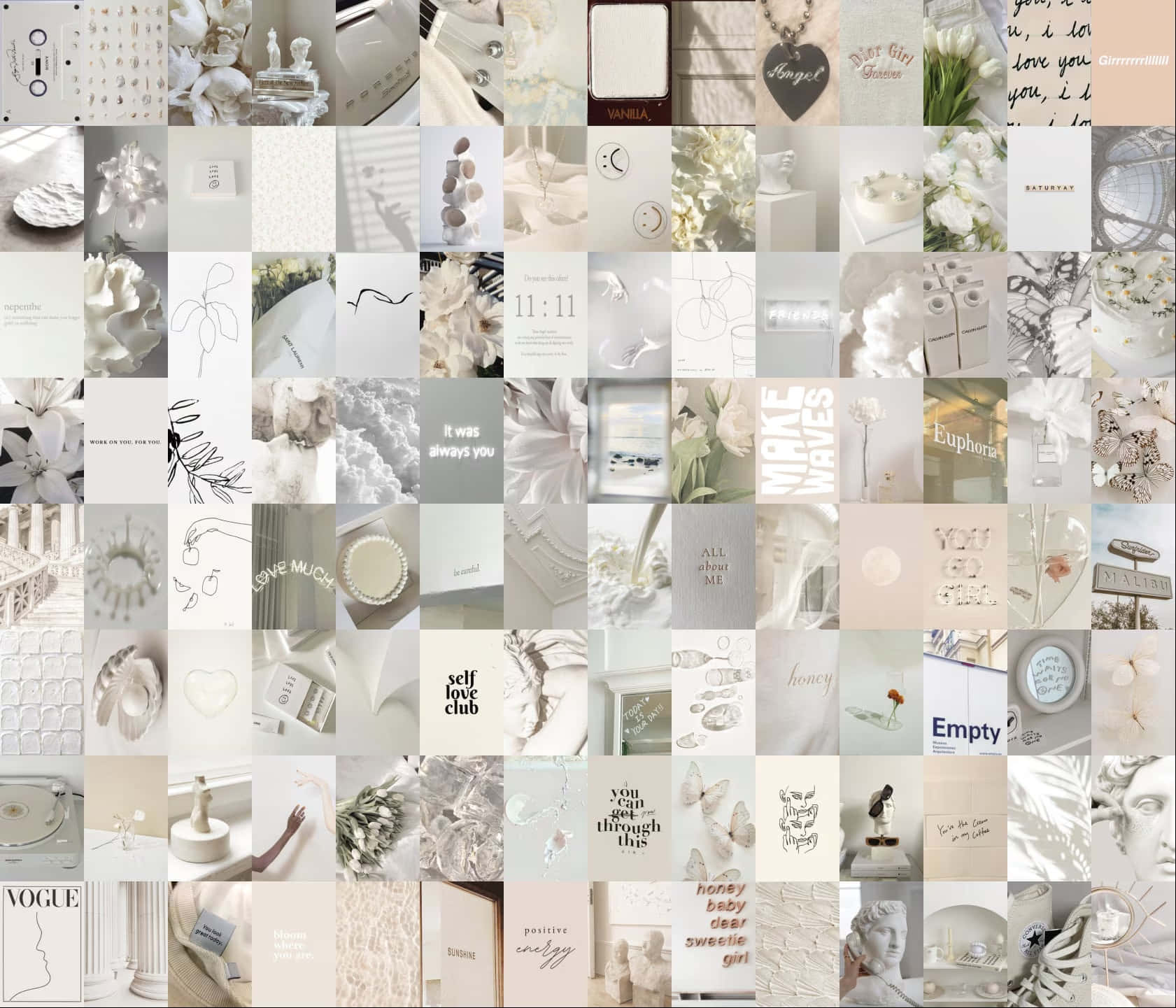 Vanilla Girl Aesthetic, pastel, minimalist, HD Desktop Wallpaper