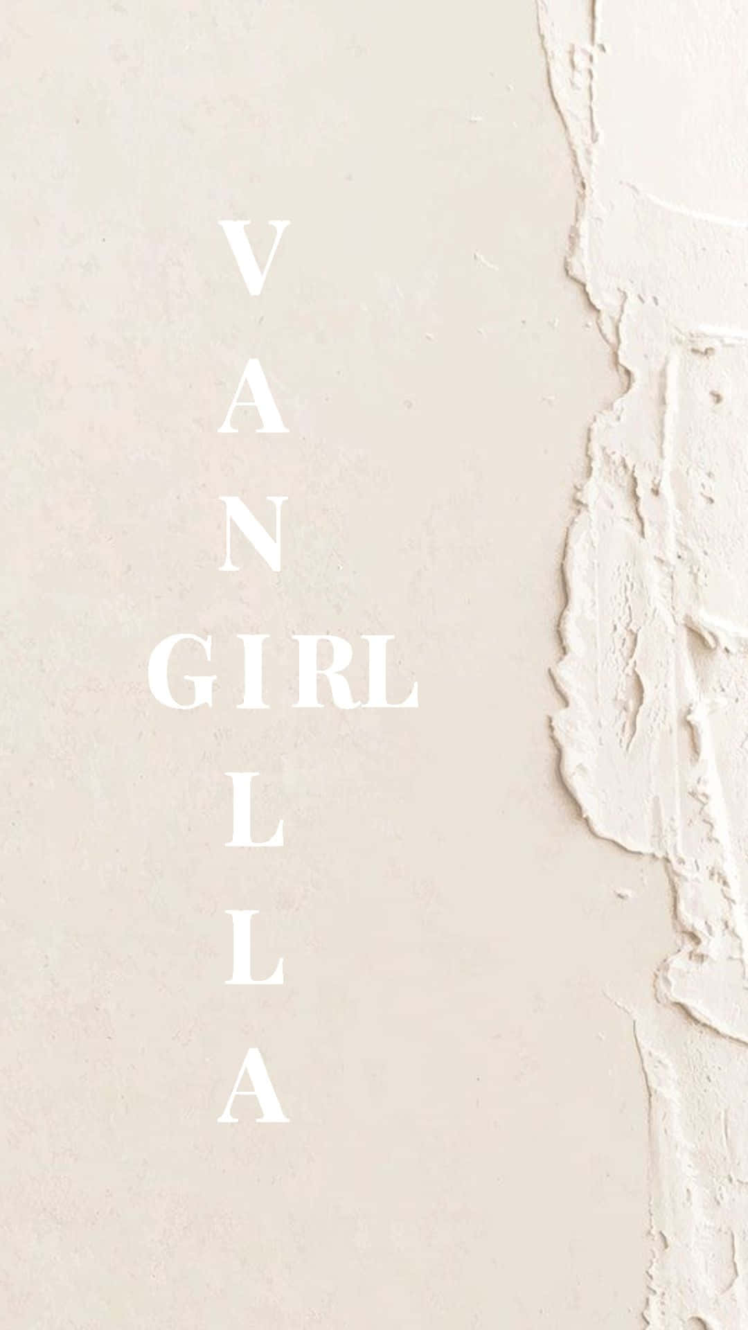 Beige Vanilla Girl Aesthetic, vanilla girl, white letters, Full HD Phone Wallpaper