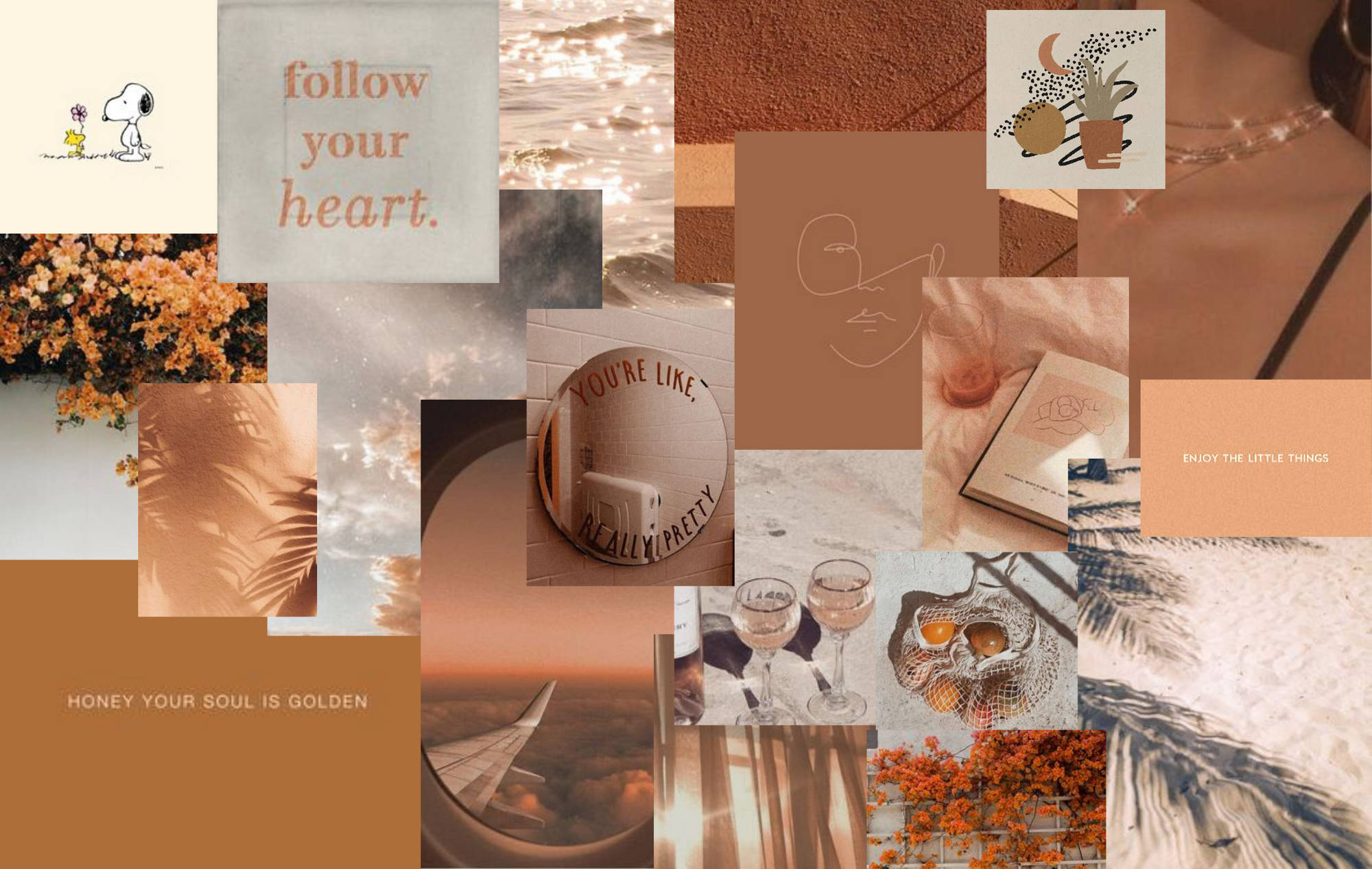 Beige, peach, gold, Full HD Desktop Wallpaper