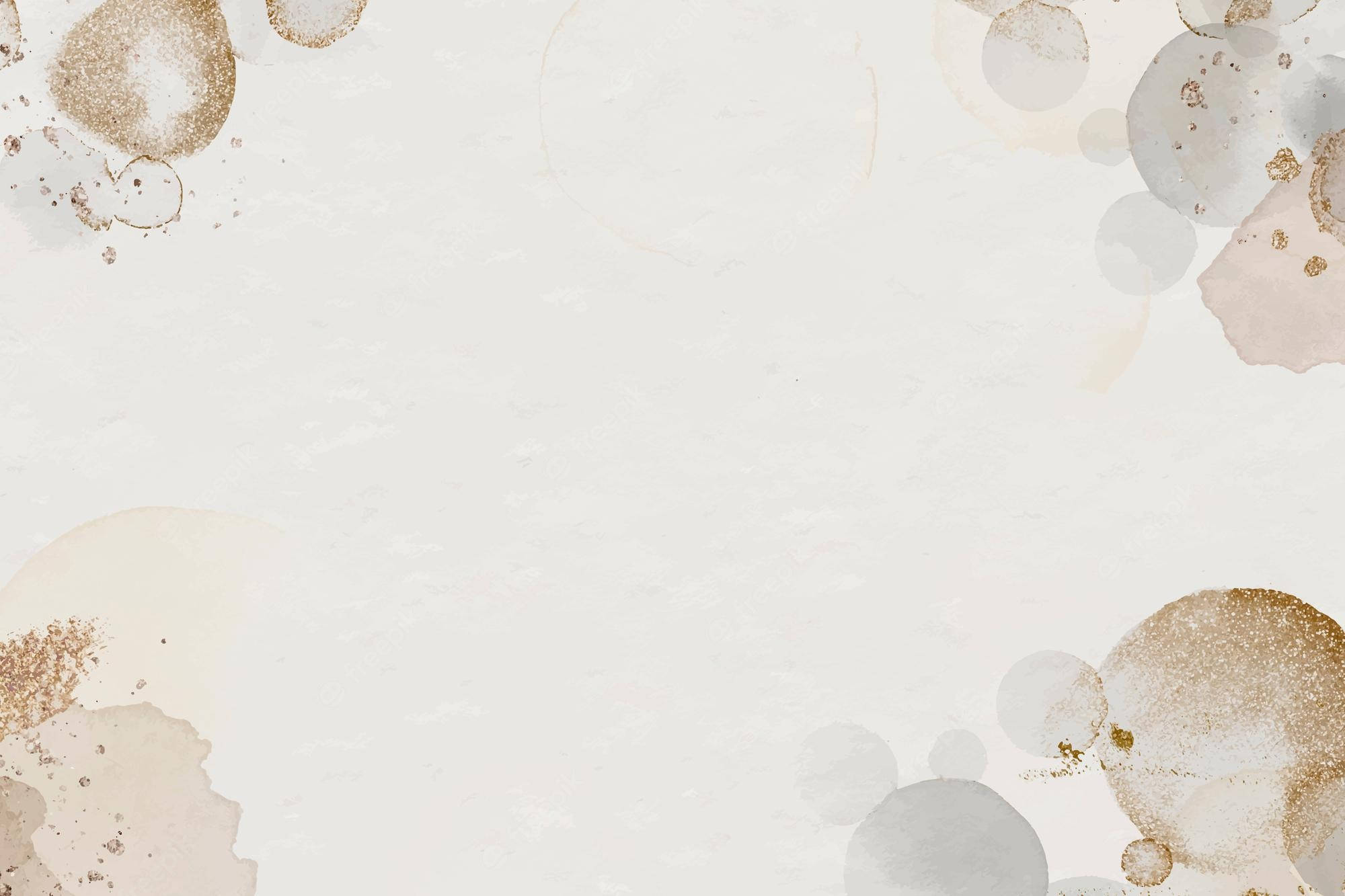 beige, gold watercolor splatters, textured off-white background, Full HD Desktop Wallpaper