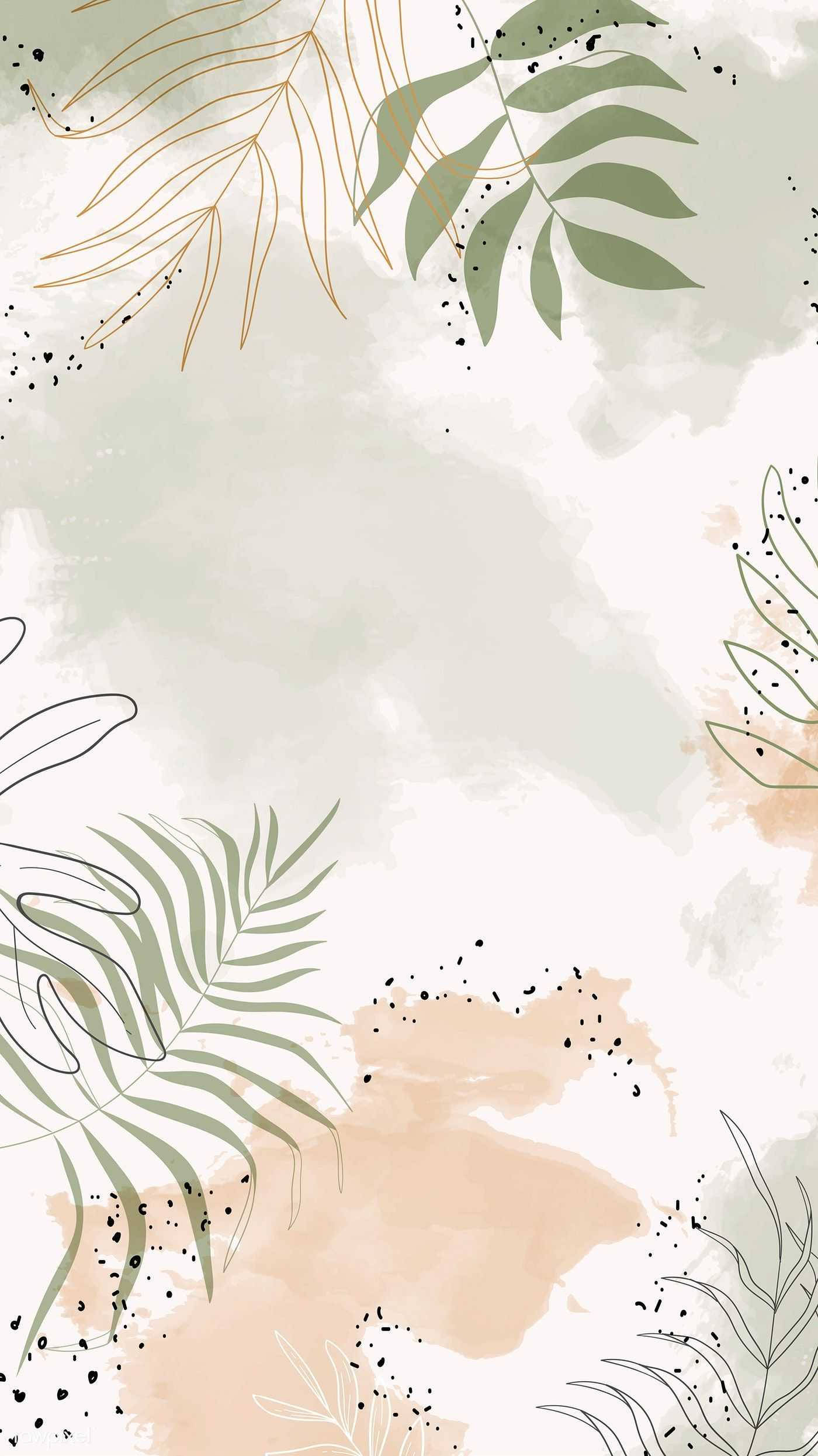 iPhone 14, Beige, tropical leaves, Full HD Phone Wallpaper