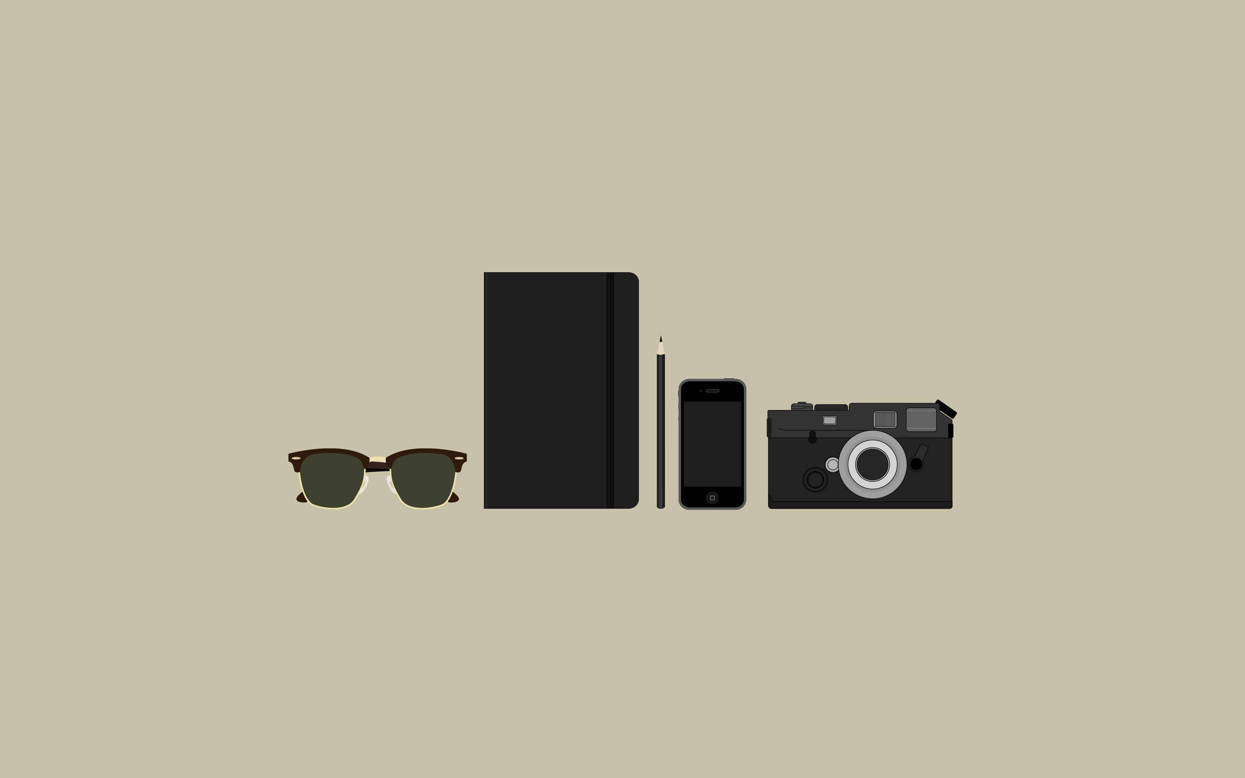 beige minimalist sunglasses, minimalist flat design icons, sunglasses, 2K Desktop Wallpaper