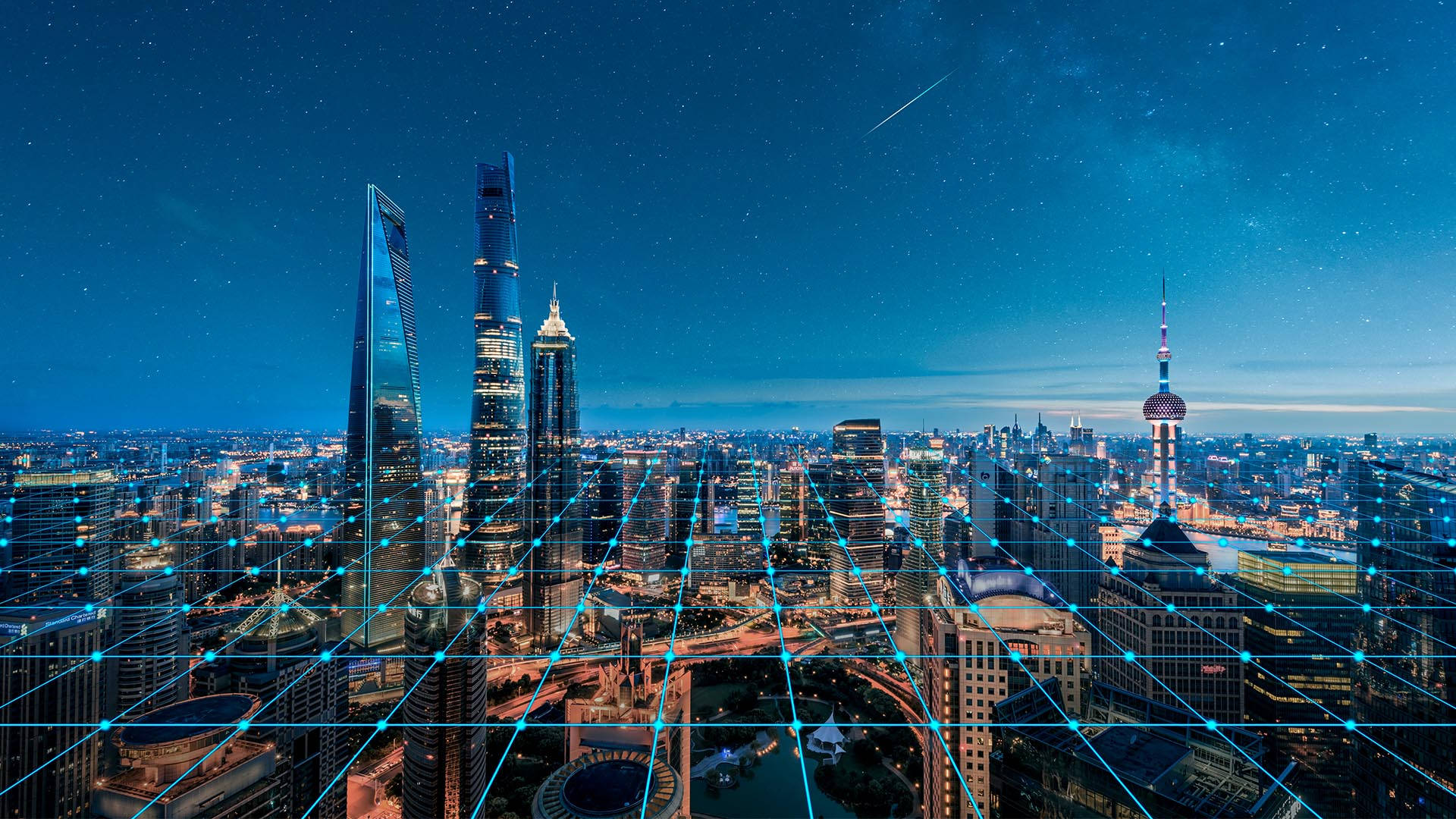 Beijing, modern city, gridlines, Full HD Desktop Wallpaper
