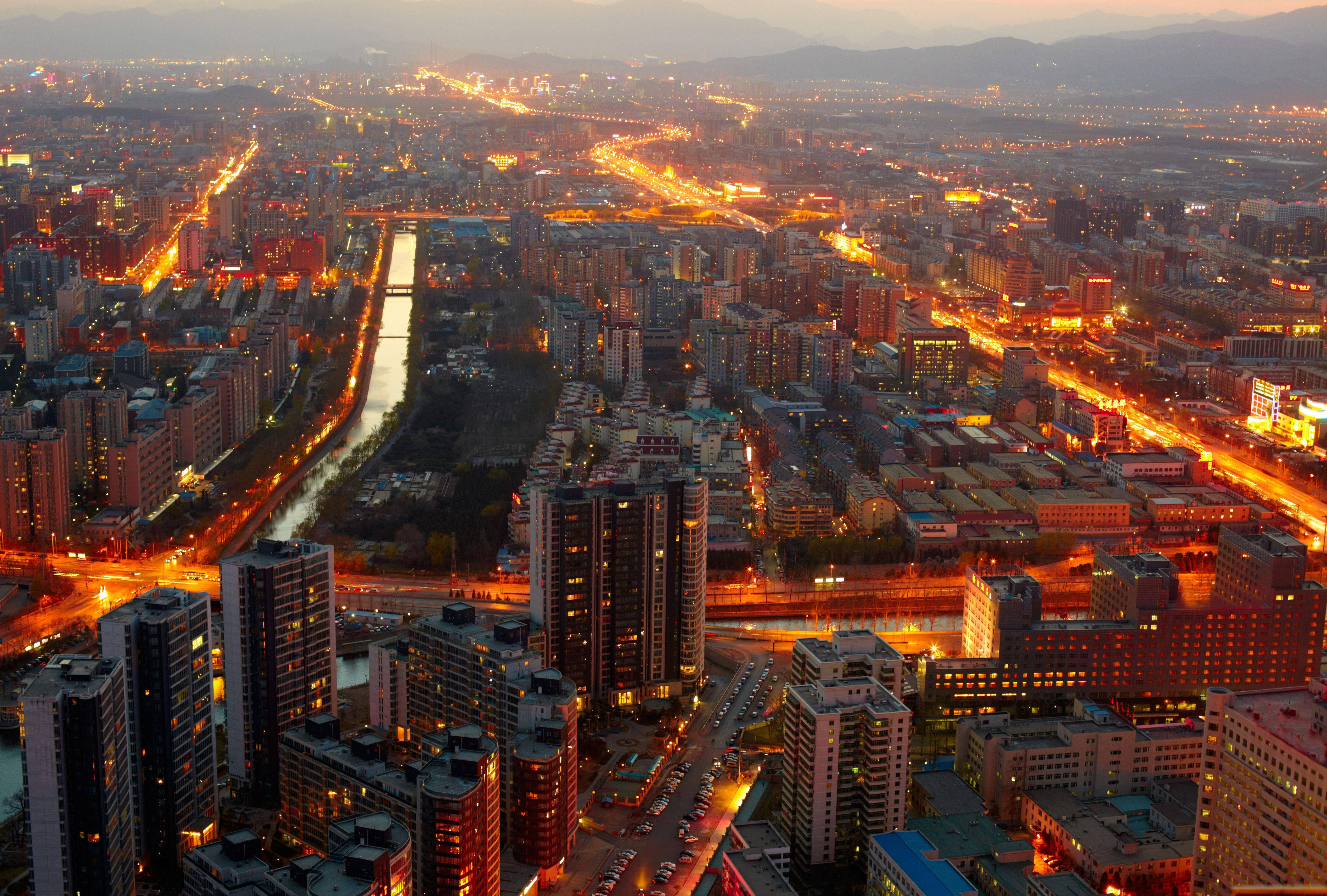 Beijing, city landscape, aerial view, 5K Desktop Wallpaper