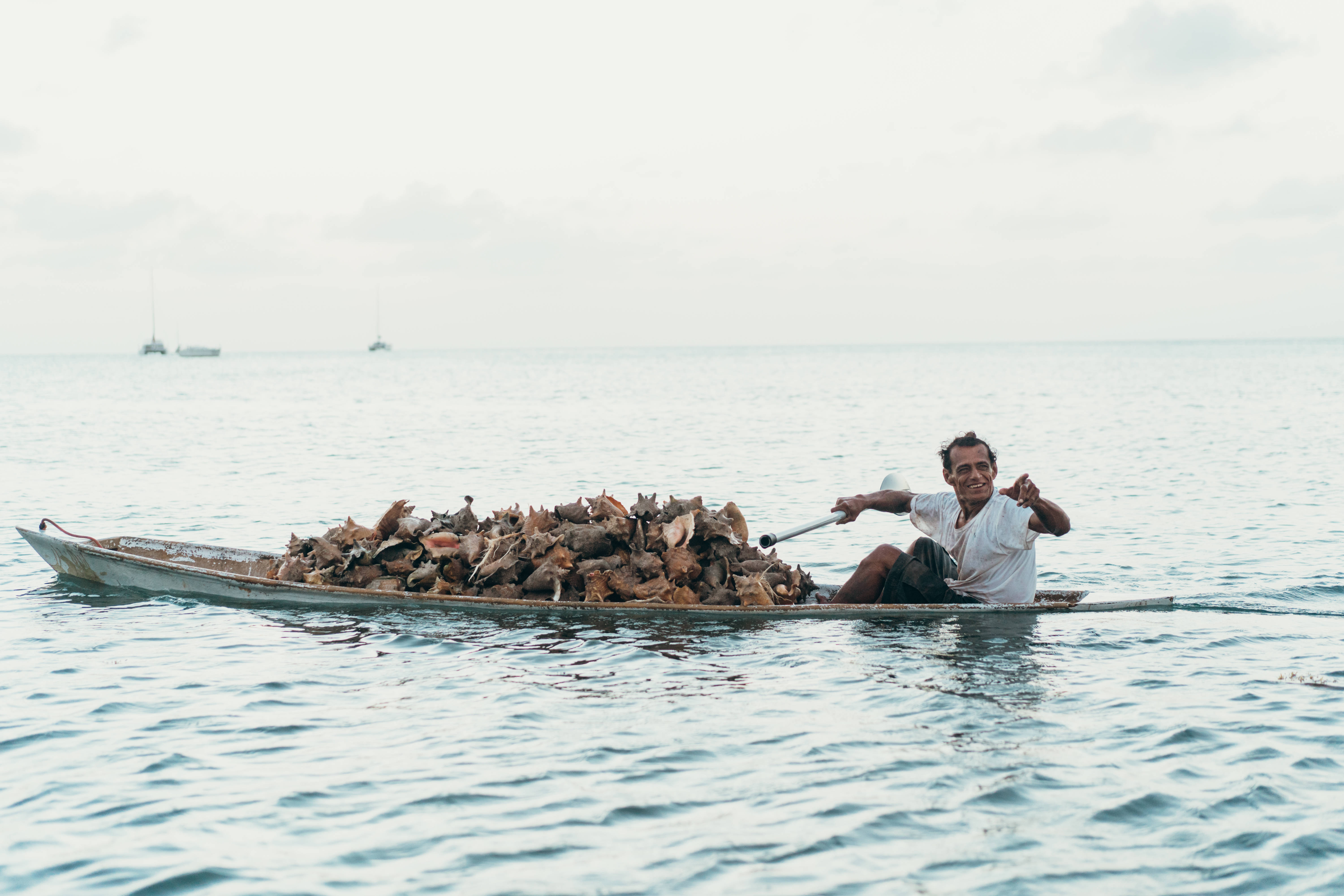Belize, fisherman, small boat, 5K Desktop Wallpaper