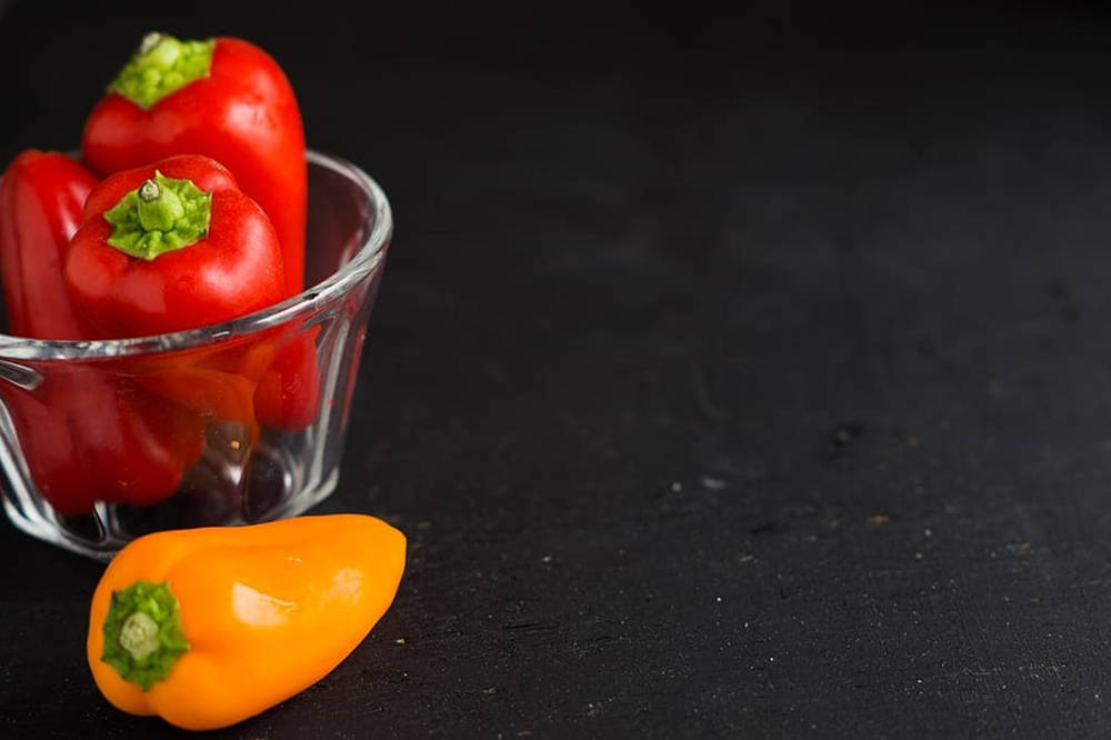bell peppers, red, orange, SD Desktop Wallpaper