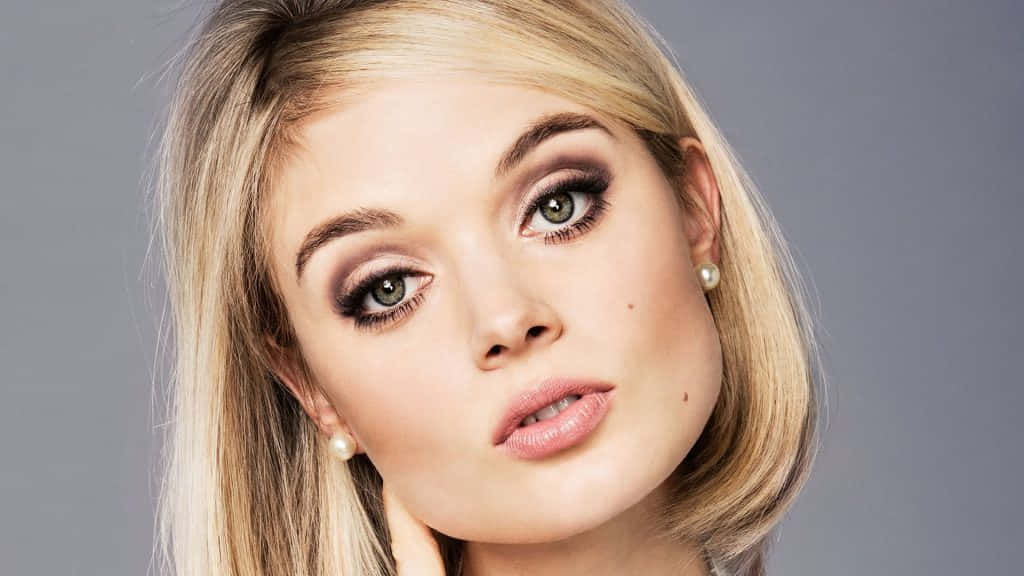 Bella Heathcote, blonde woman, green eyes, SD Desktop Wallpaper