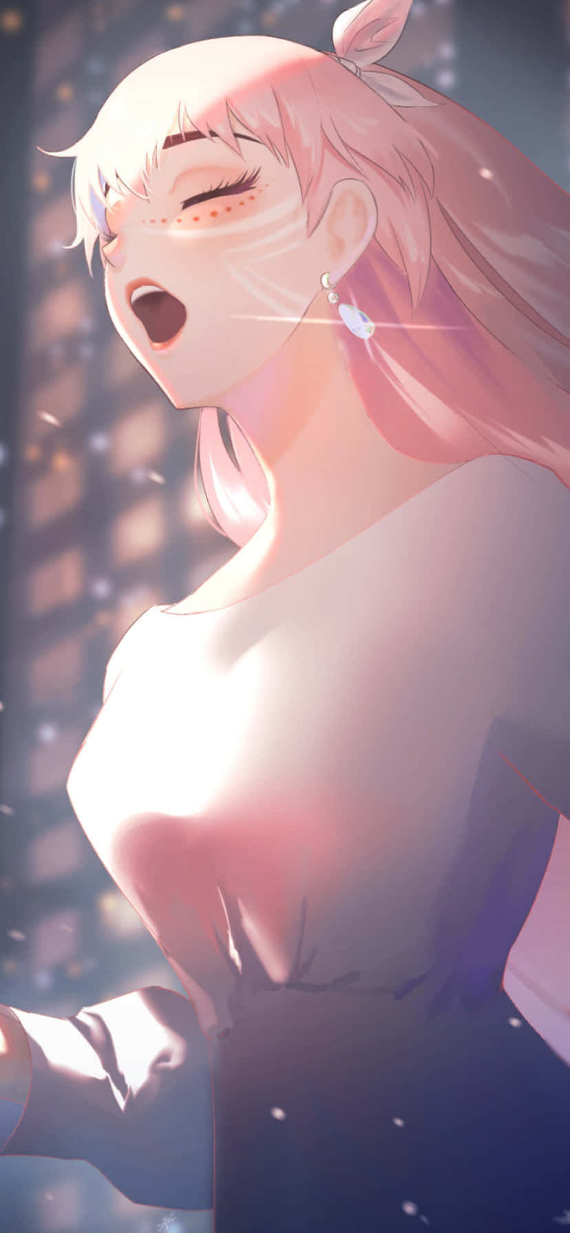 Belle, anime girl, pink-haired, HD Phone Wallpaper