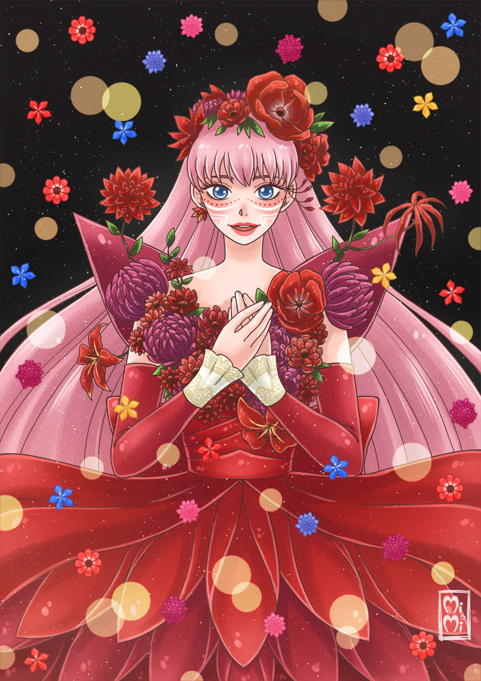 Belle, anime film protagonist, pink-haired, HD Phone Wallpaper