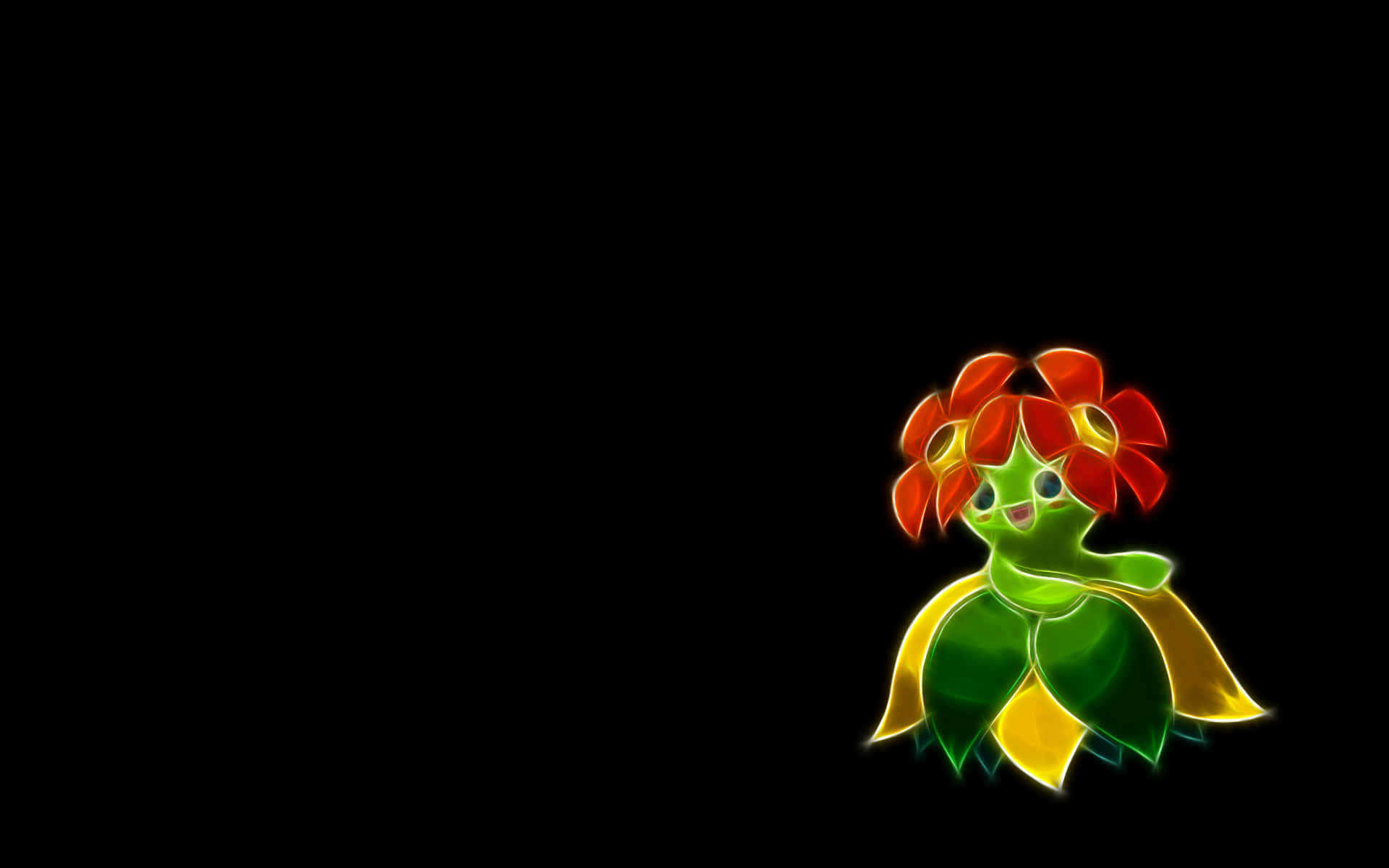Bellossom, red petals, green leaves, Full HD Desktop Wallpaper
