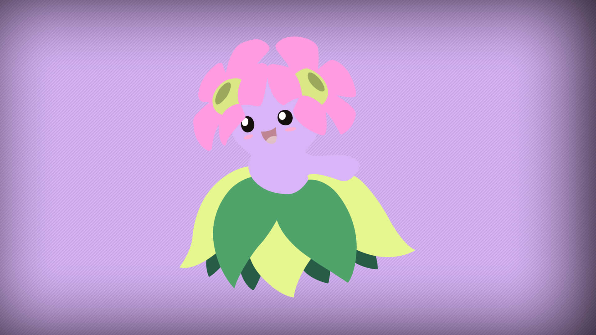 Bellossom, purple background, pink petals, Full HD Desktop Wallpaper