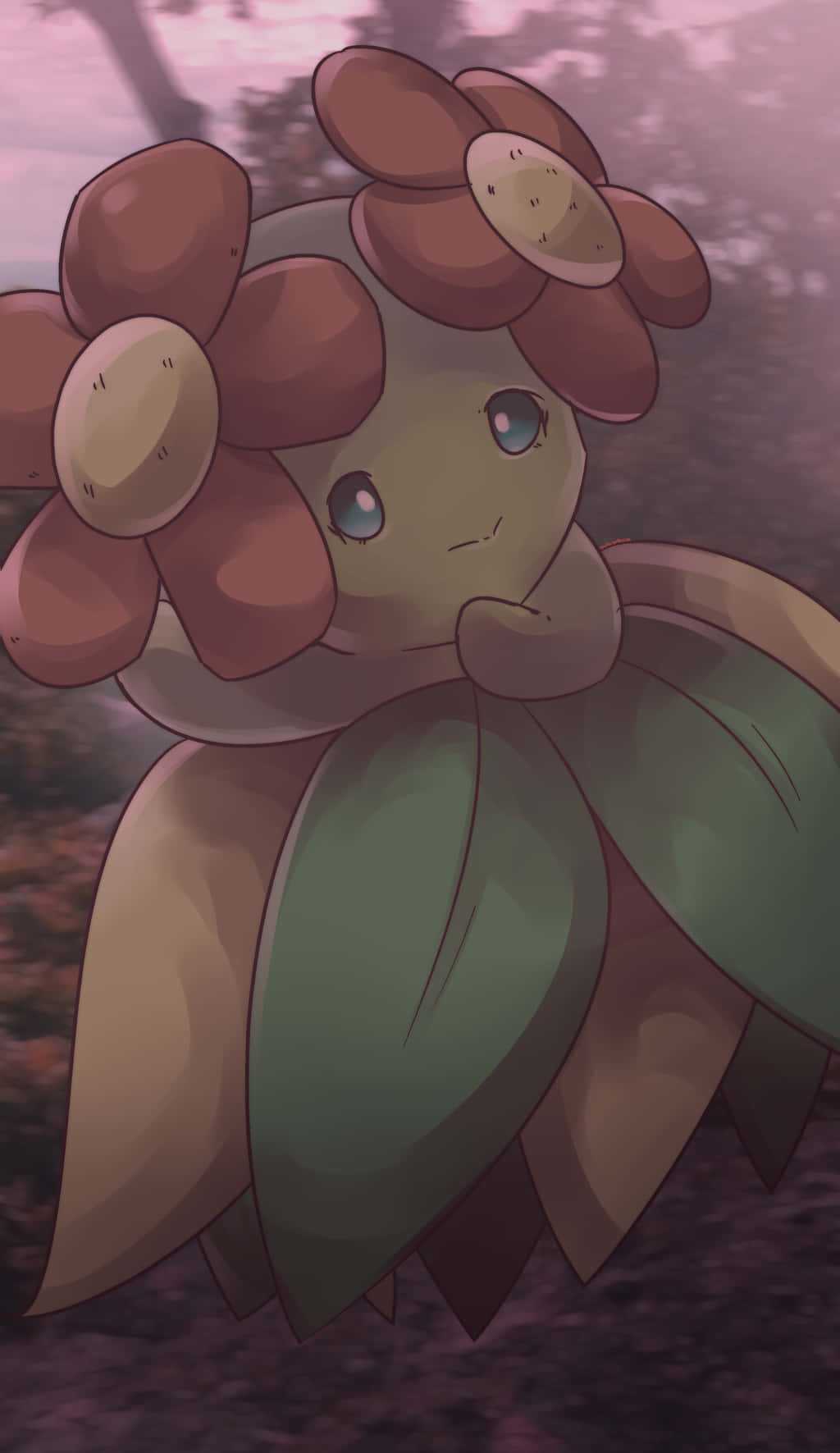 Bellossom, twilight forest, large blue eyes, HD Phone Wallpaper