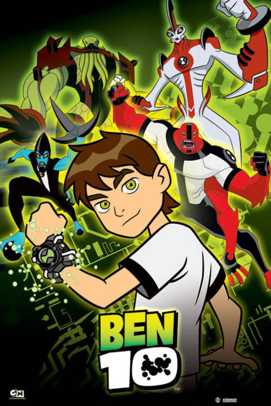Ben 10, green eyes, glowing watch, HD Phone Wallpaper