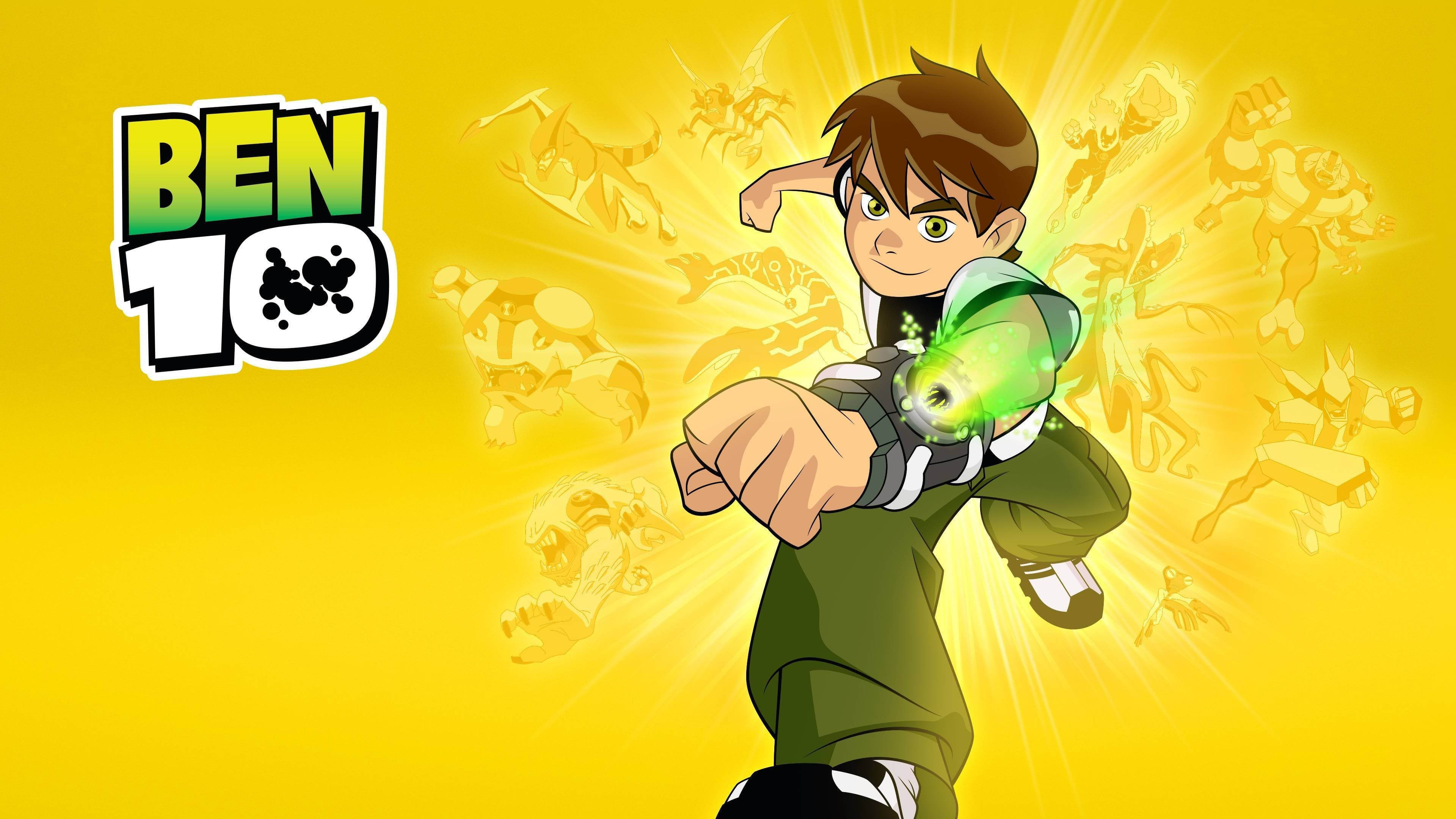 Ben 10, yellow Ben 10, green suit, 4K Desktop Wallpaper