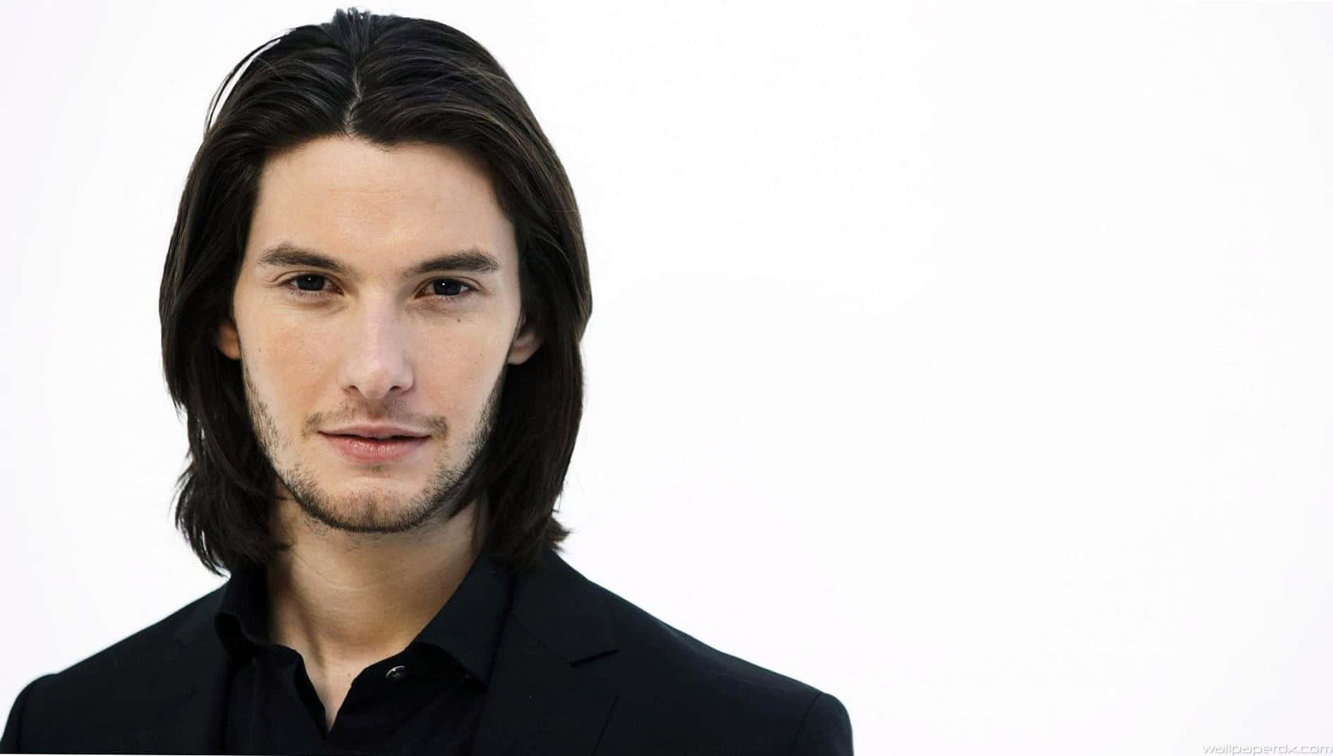 Ben Barnes, black suit, long dark hair, HD Desktop Wallpaper