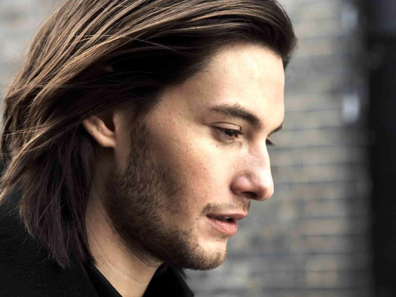 Ben Barnes, black and white photoshoot, long brown hair, HD Desktop Wallpaper