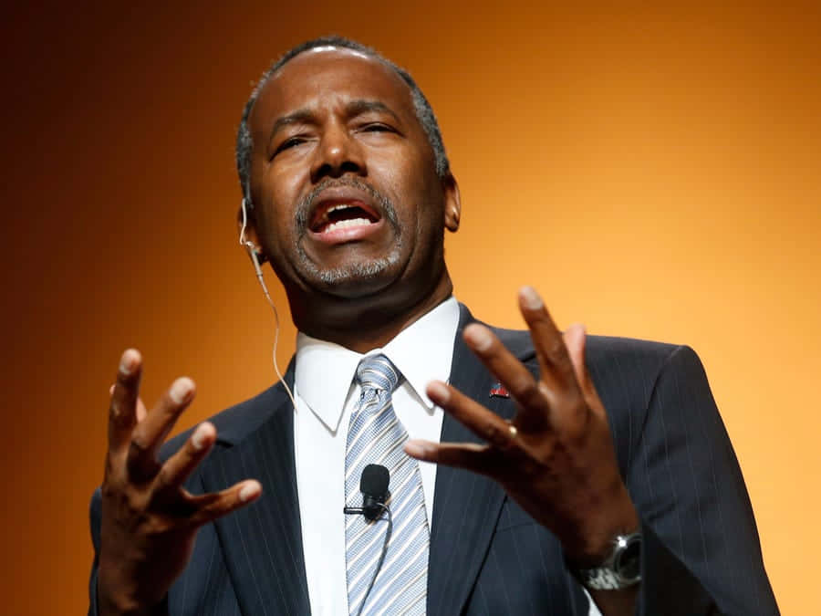 Ben Carson, suit, passionate speech, SD Desktop Wallpaper