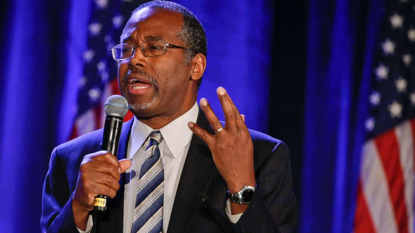 Ben Carson, suit, microphone, HD Desktop Wallpaper