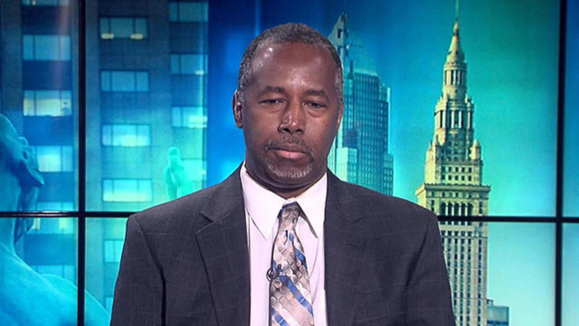 Ben Carson, blue-tinted cityscape, skyscraper, Full HD Desktop Wallpaper