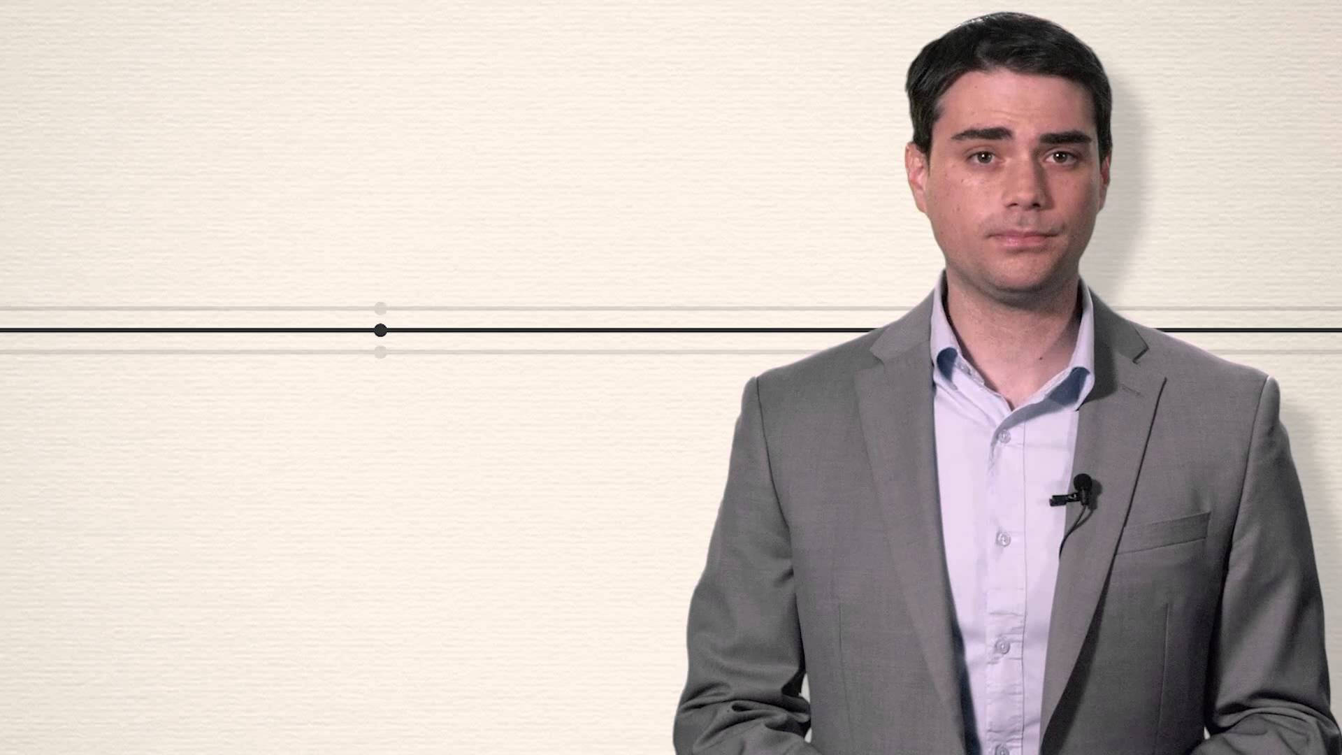 Ben Shapiro, gray suit, textured off-white wall, Full HD Desktop Wallpaper