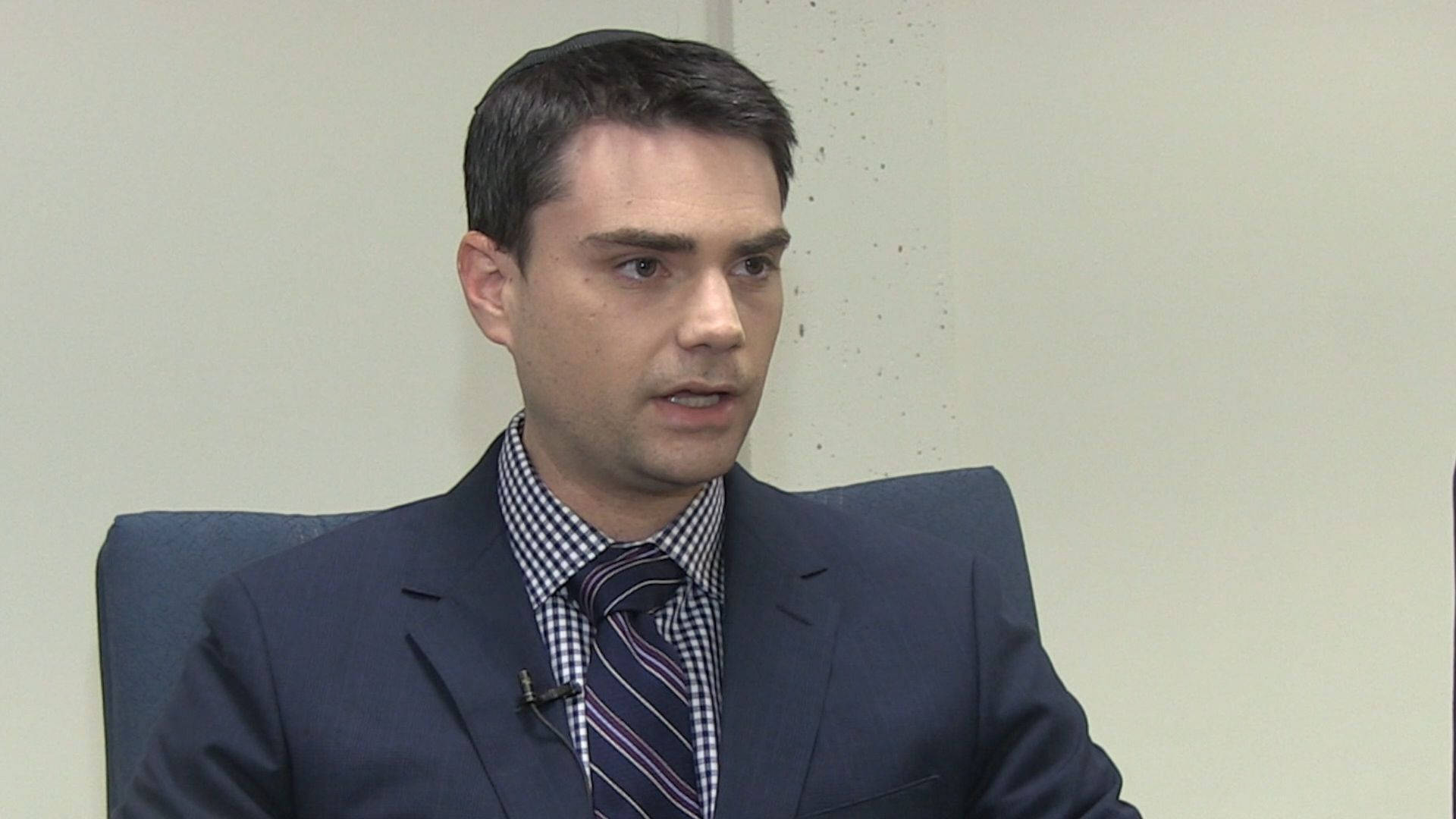 Ben Shapiro, dark suit, striped tie, Full HD Desktop Wallpaper
